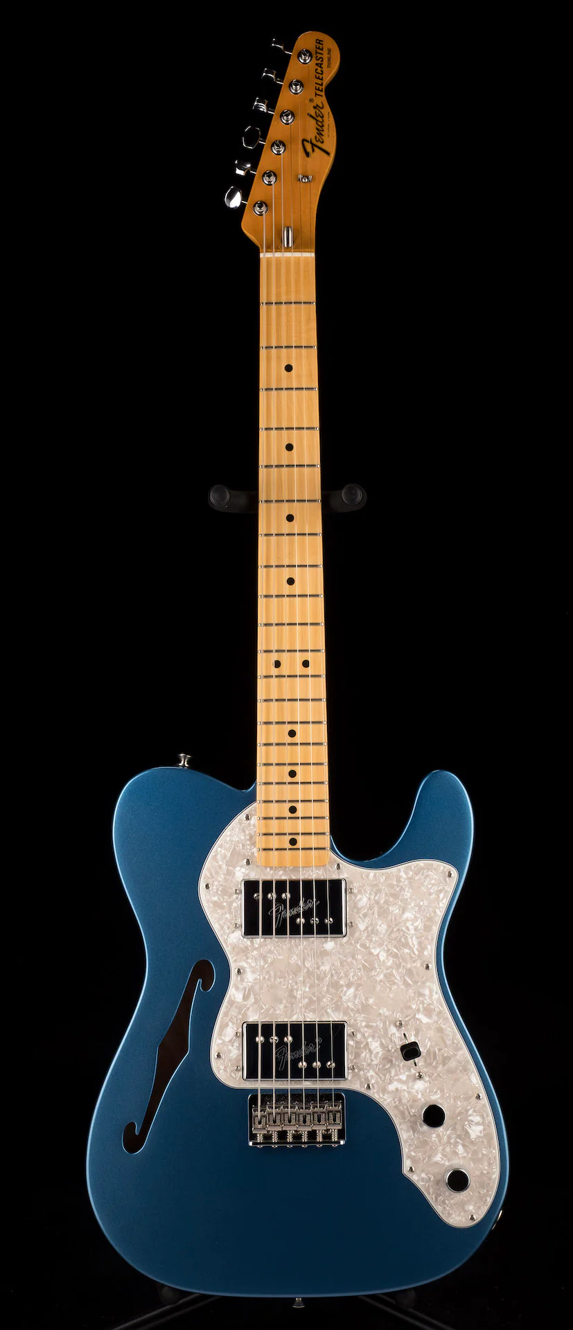 Pre Owned Fender American Vintage II '72 Telecaster Thinline Lake Placid Blue With OHSC - Image 2