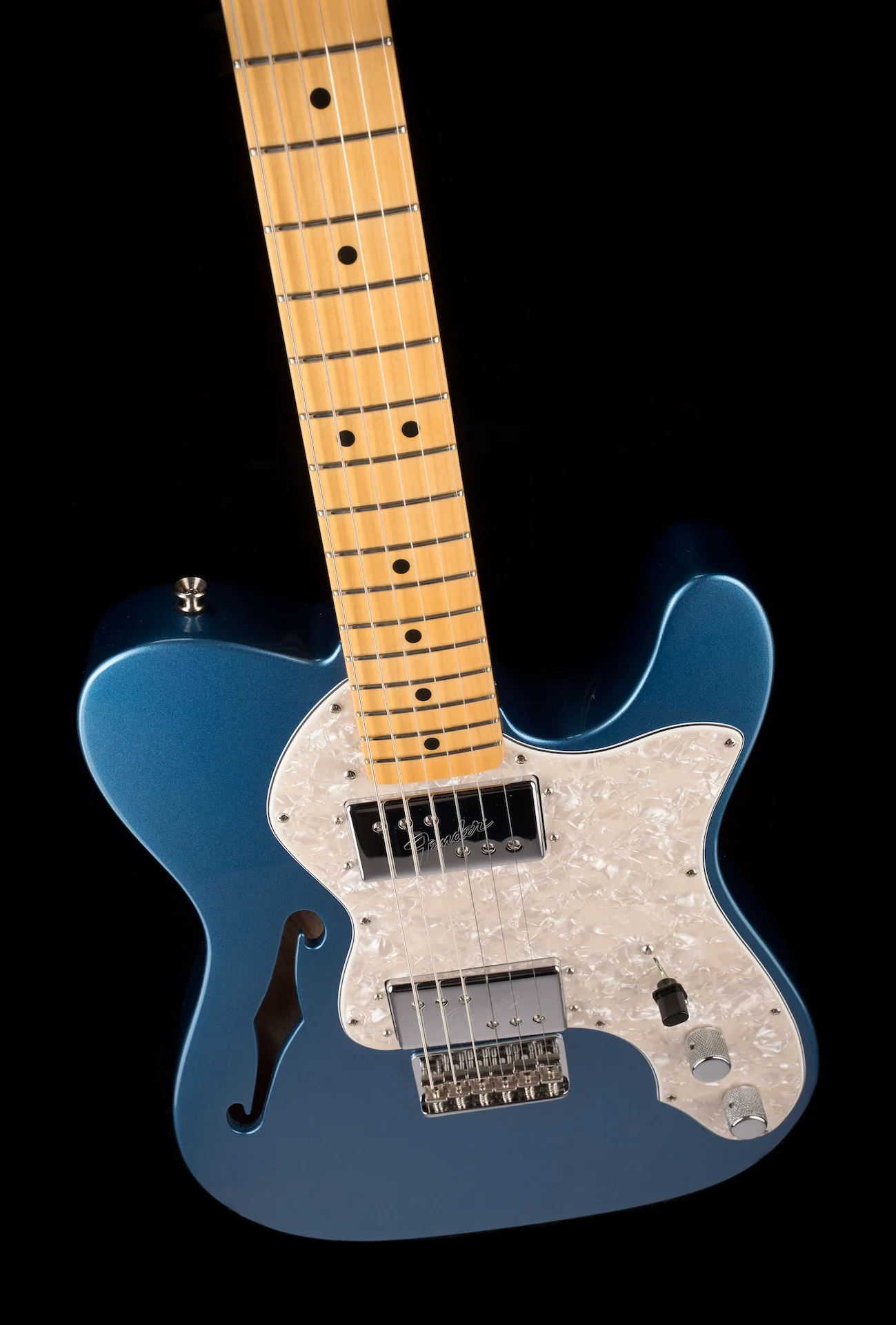 Pre Owned Fender American Vintage II '72 Telecaster Thinline Lake Placid Blue With OHSC - Image 4