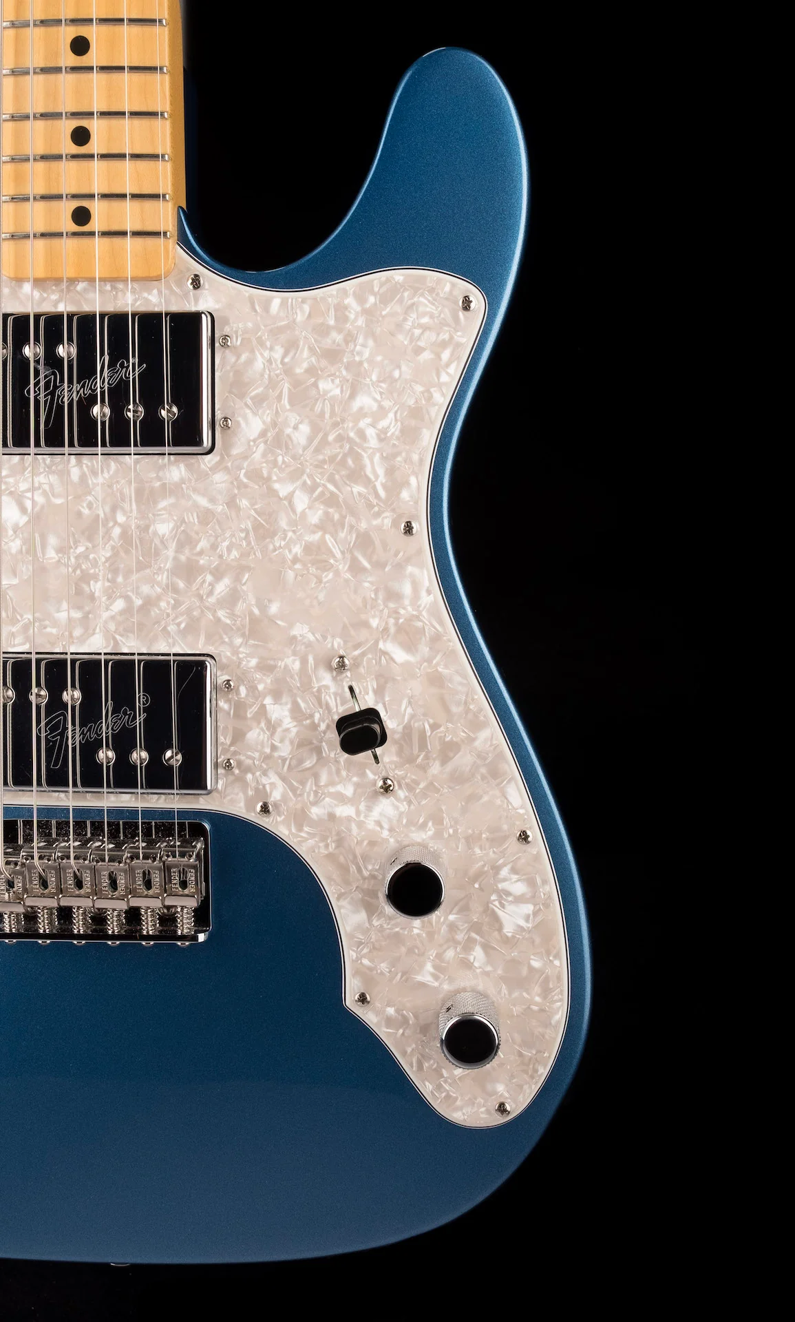 Pre Owned Fender American Vintage II '72 Telecaster Thinline Lake Placid Blue With OHSC - Image 9