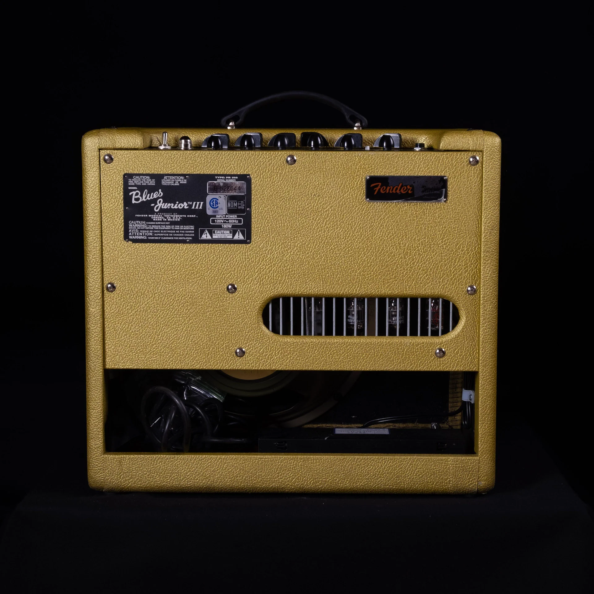 Pre Owned Limited Edition Fender FSR Blues Jr III Gold Rush Tube Guitar Amp Combo - Image 7