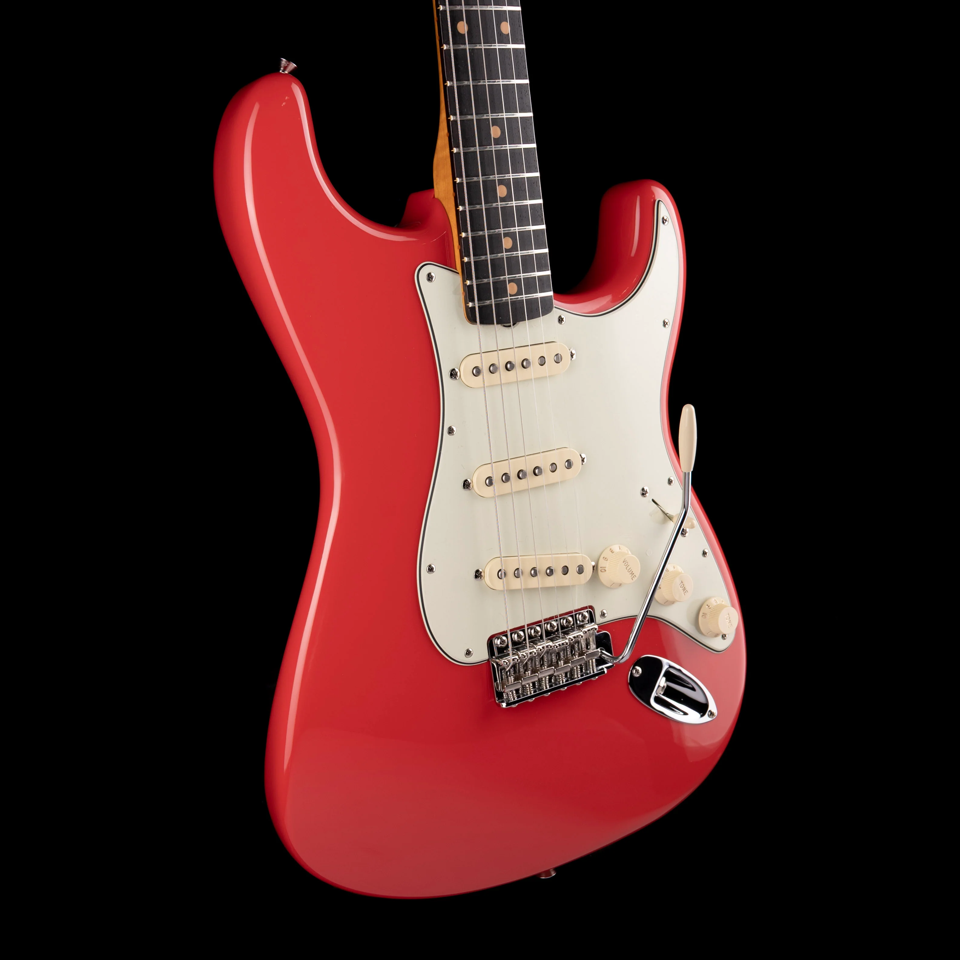 Pre Owned 2025 Fender Limited Edition American Vintage II 1961 Stratocaster AAA Flame Maple - Fiesta Red With OHSC - Image 6