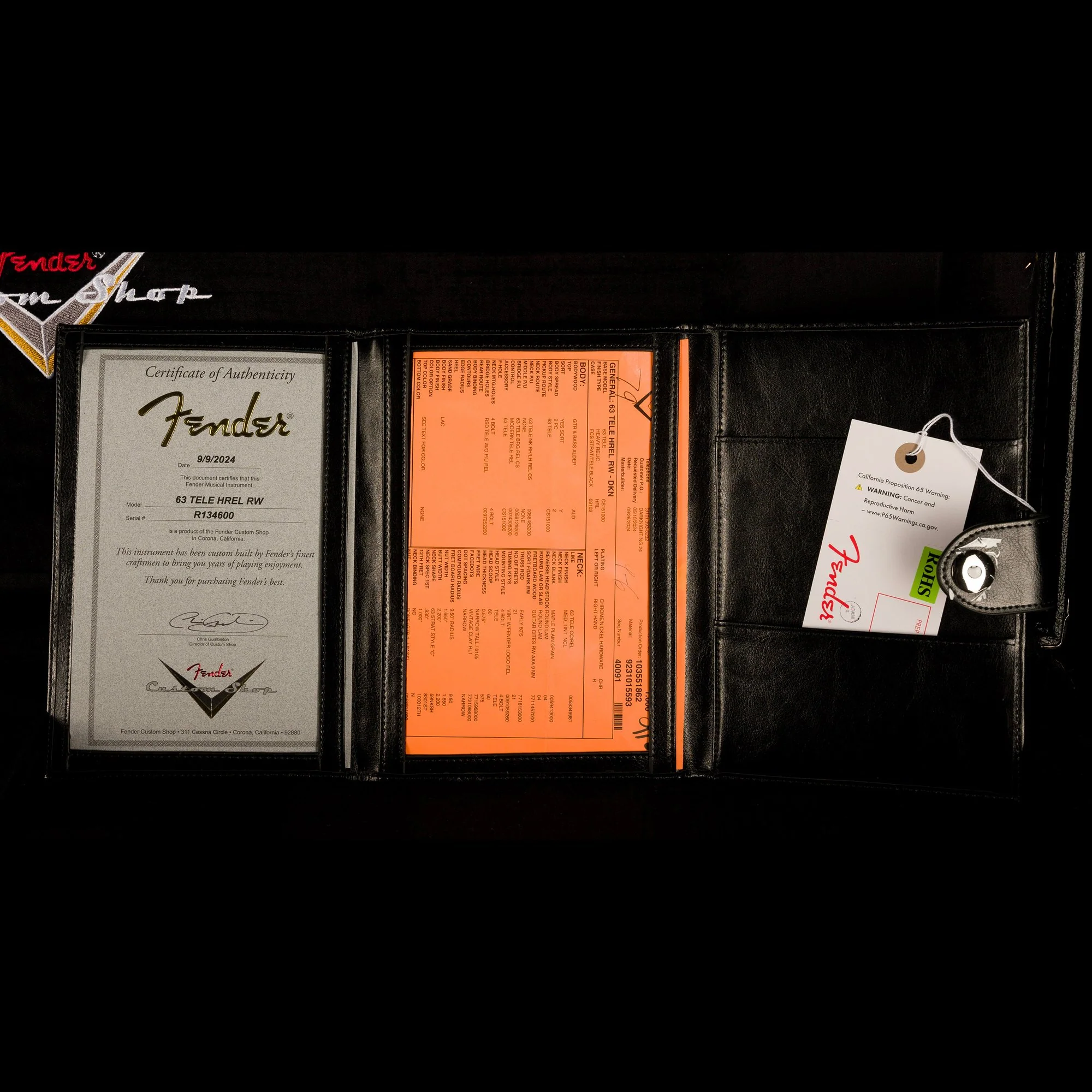 Fender Custom Shop 1963 Telecaster Heavy Relic Dark Night - Truetone Color Set - Image 18