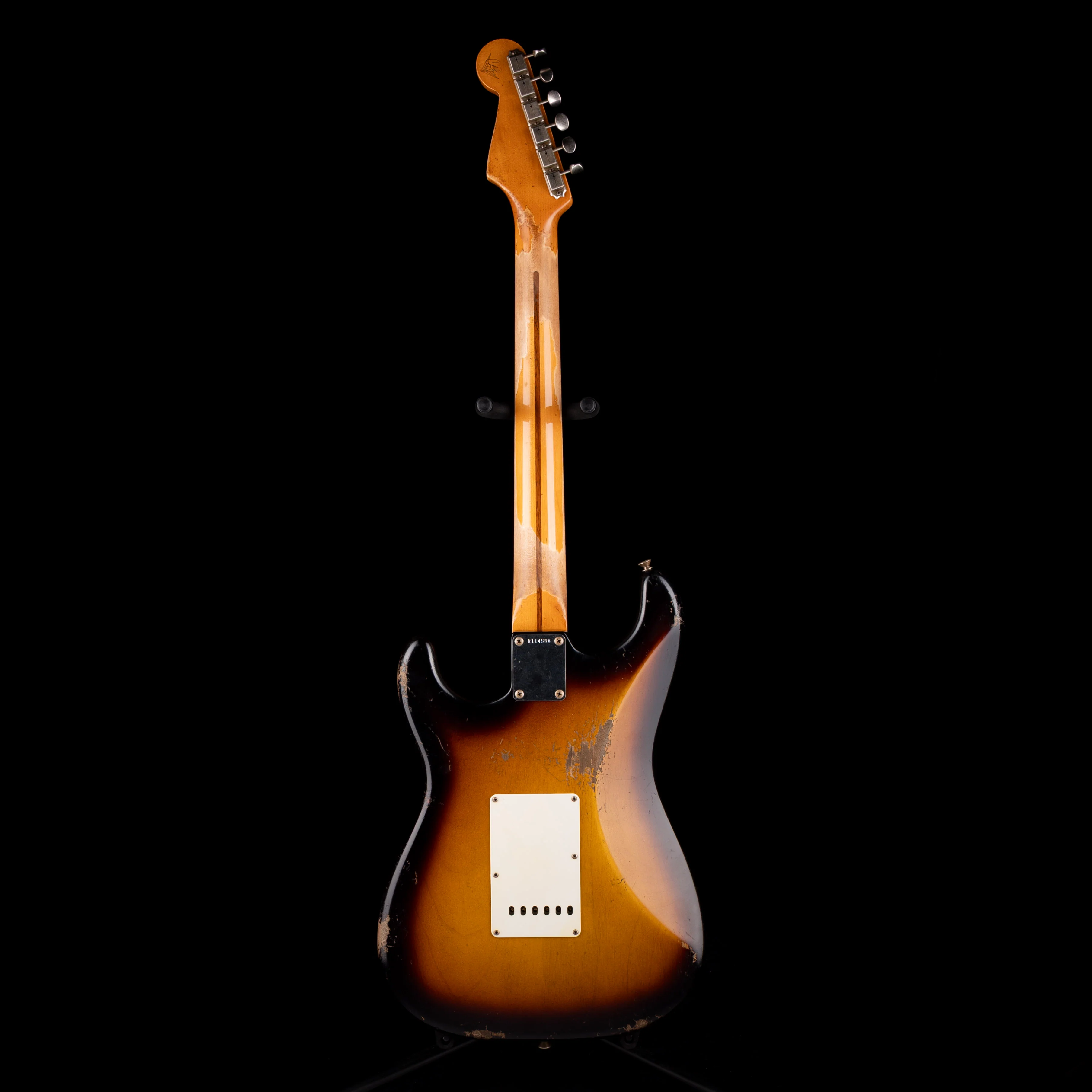 Pre Owned Fender Custom Shop Masterbuilt Carlos Lopez 1956 Stratocaster Relic 2-Tone Sunburst With OHSC - Image 10