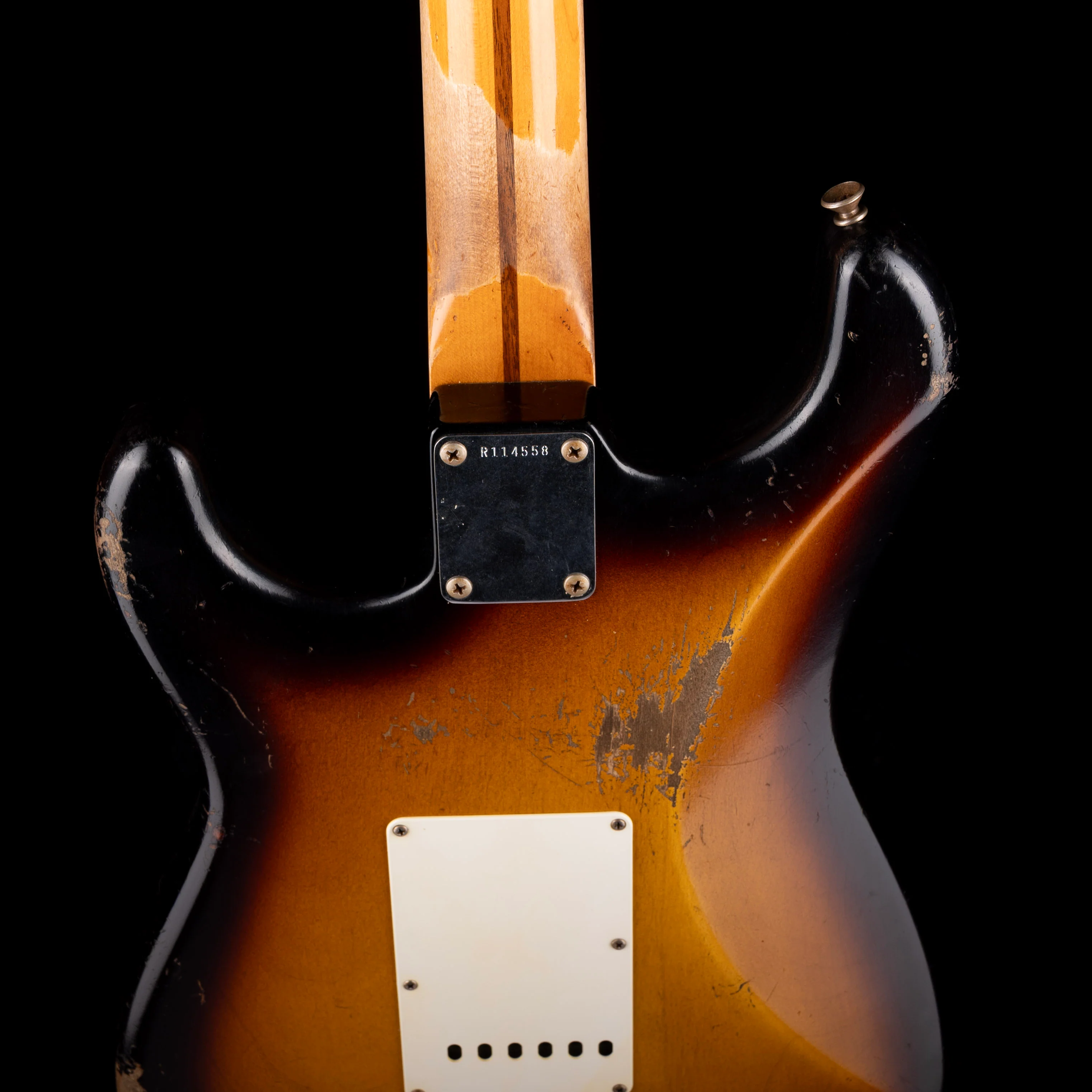 Pre Owned Fender Custom Shop Masterbuilt Carlos Lopez 1956 Stratocaster Relic 2-Tone Sunburst With OHSC - Image 11