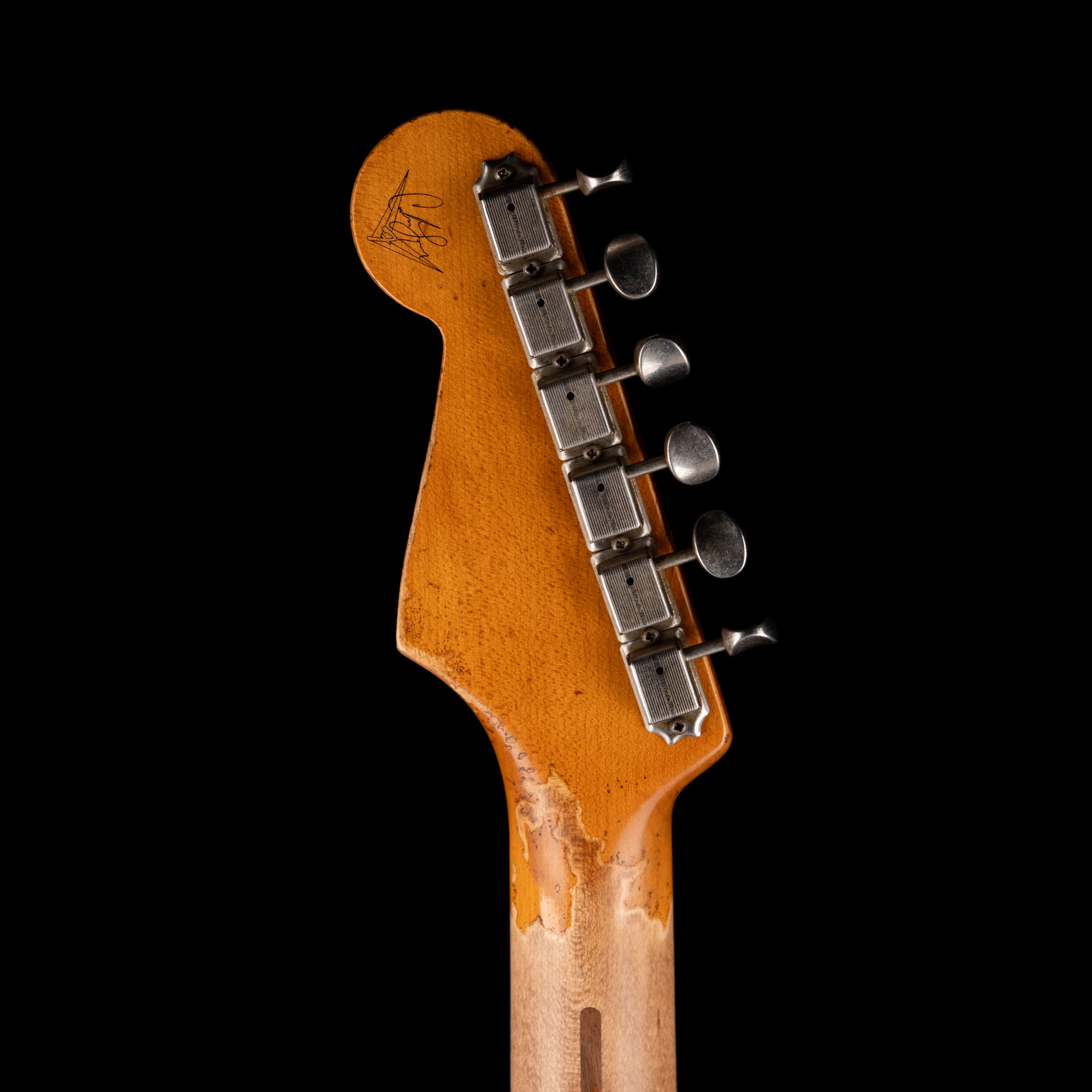 Pre Owned Fender Custom Shop Masterbuilt Carlos Lopez 1956 Stratocaster Relic 2-Tone Sunburst With OHSC - Image 14