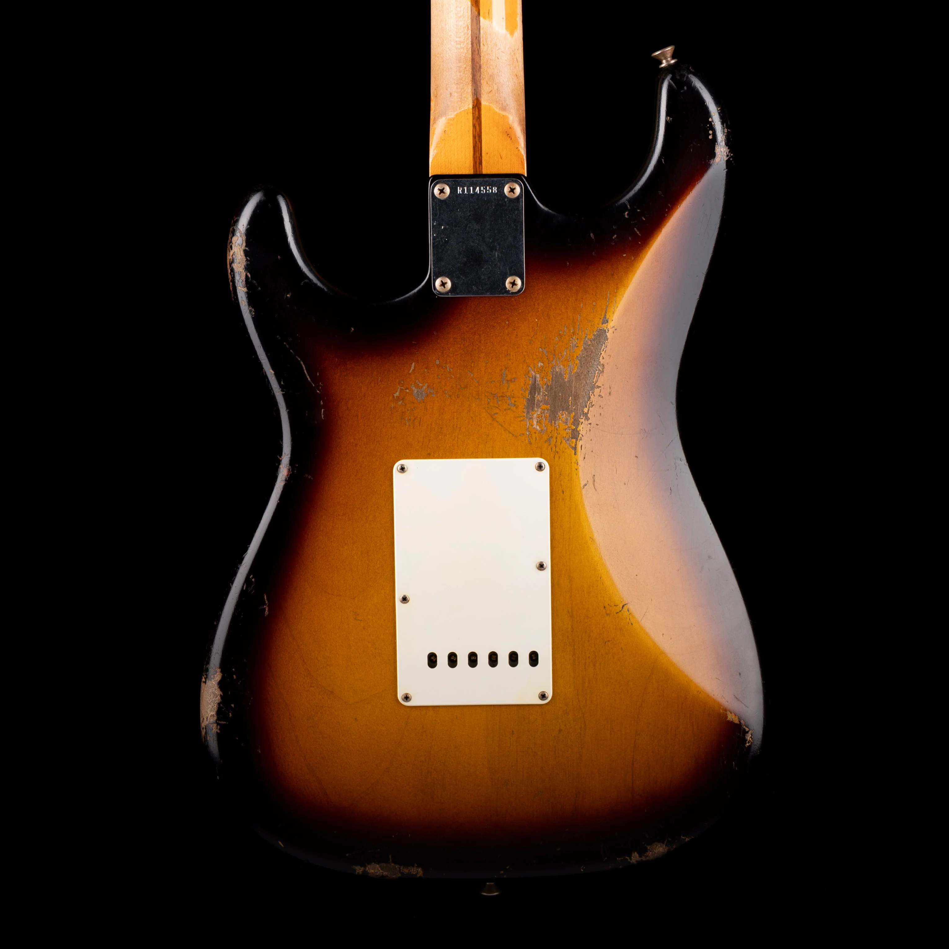Pre Owned Fender Custom Shop Masterbuilt Carlos Lopez 1956 Stratocaster Relic 2-Tone Sunburst With OHSC - Image 9