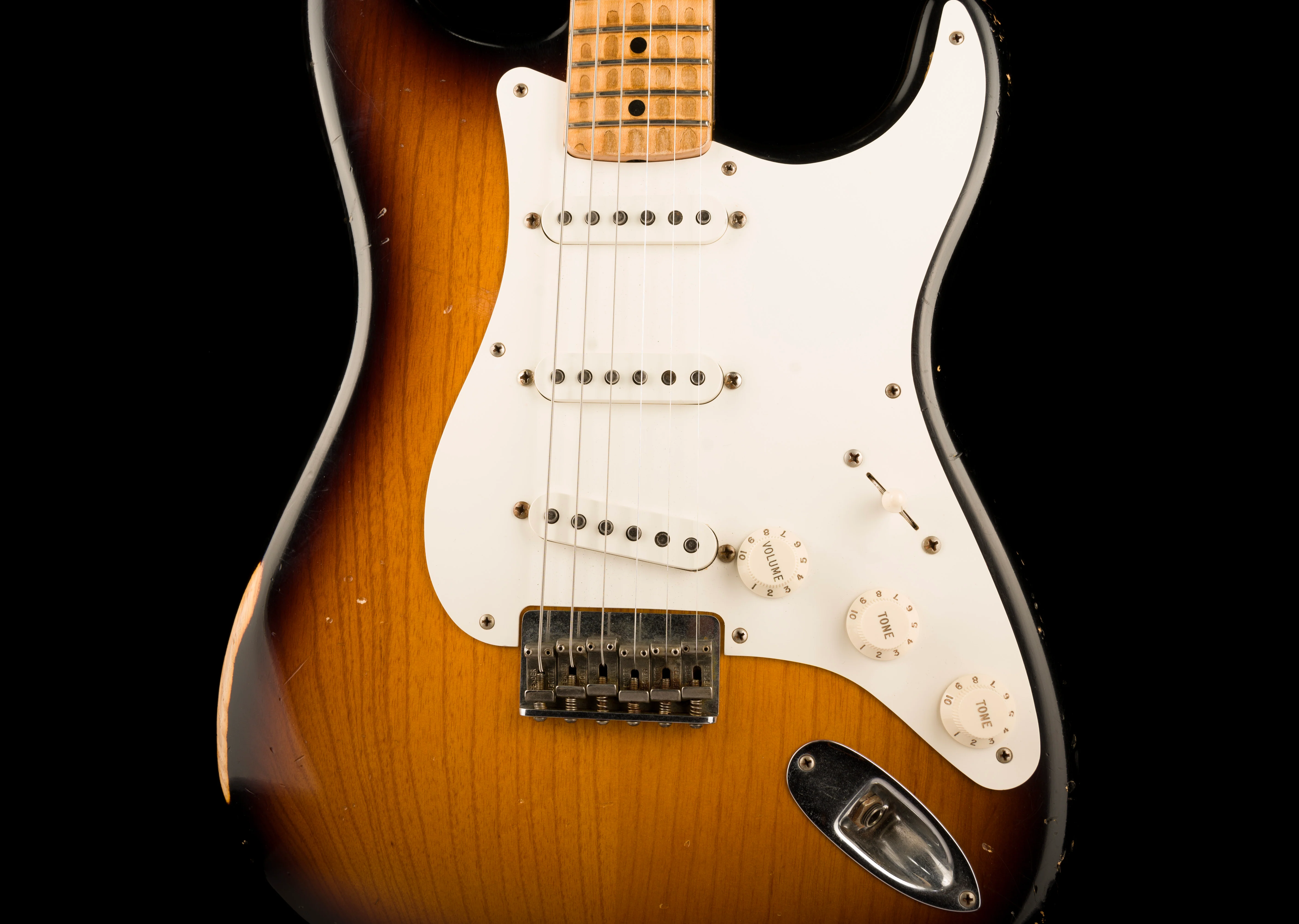 Pre Owned Fender Custom Shop Masterbuilt Stephen Stern '50s Stratocaster 2-Tone Sunburst With OHSC - Image 6