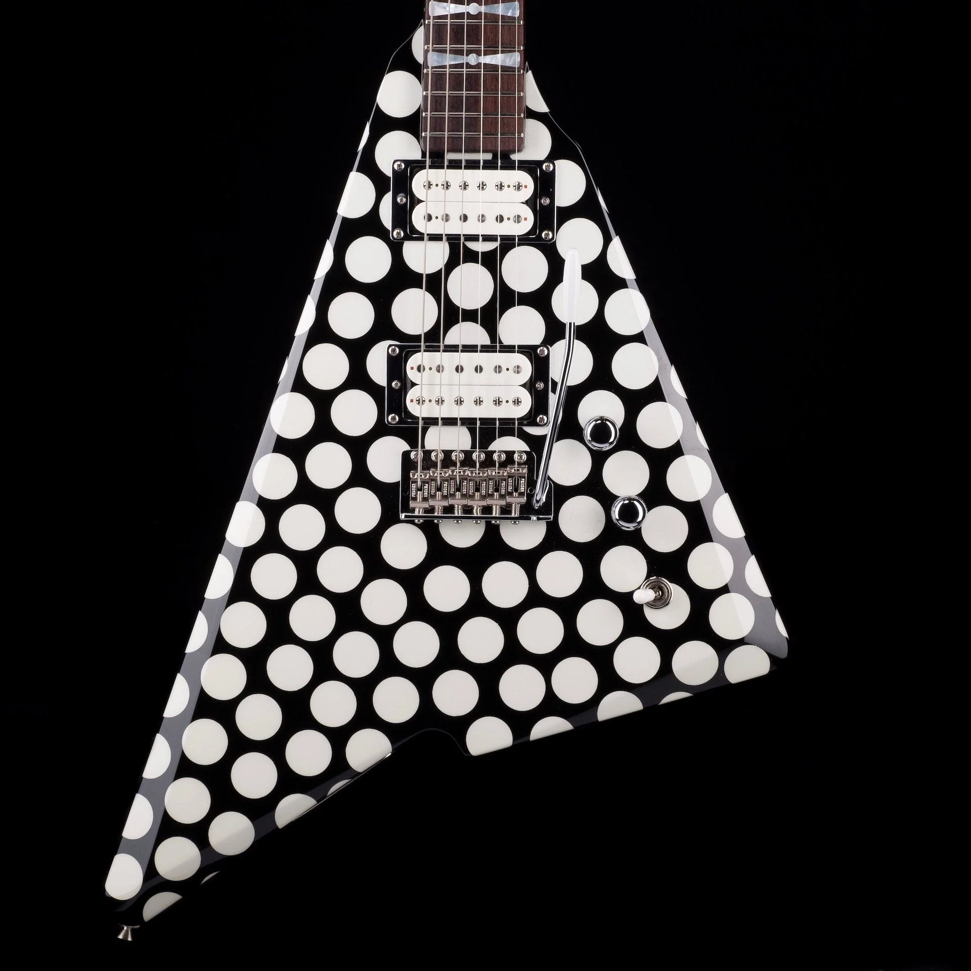 Pre-Owned 2017 Fender Custom Shop Masterbuilt Todd Krause Katana Black & White Dot with OHSC