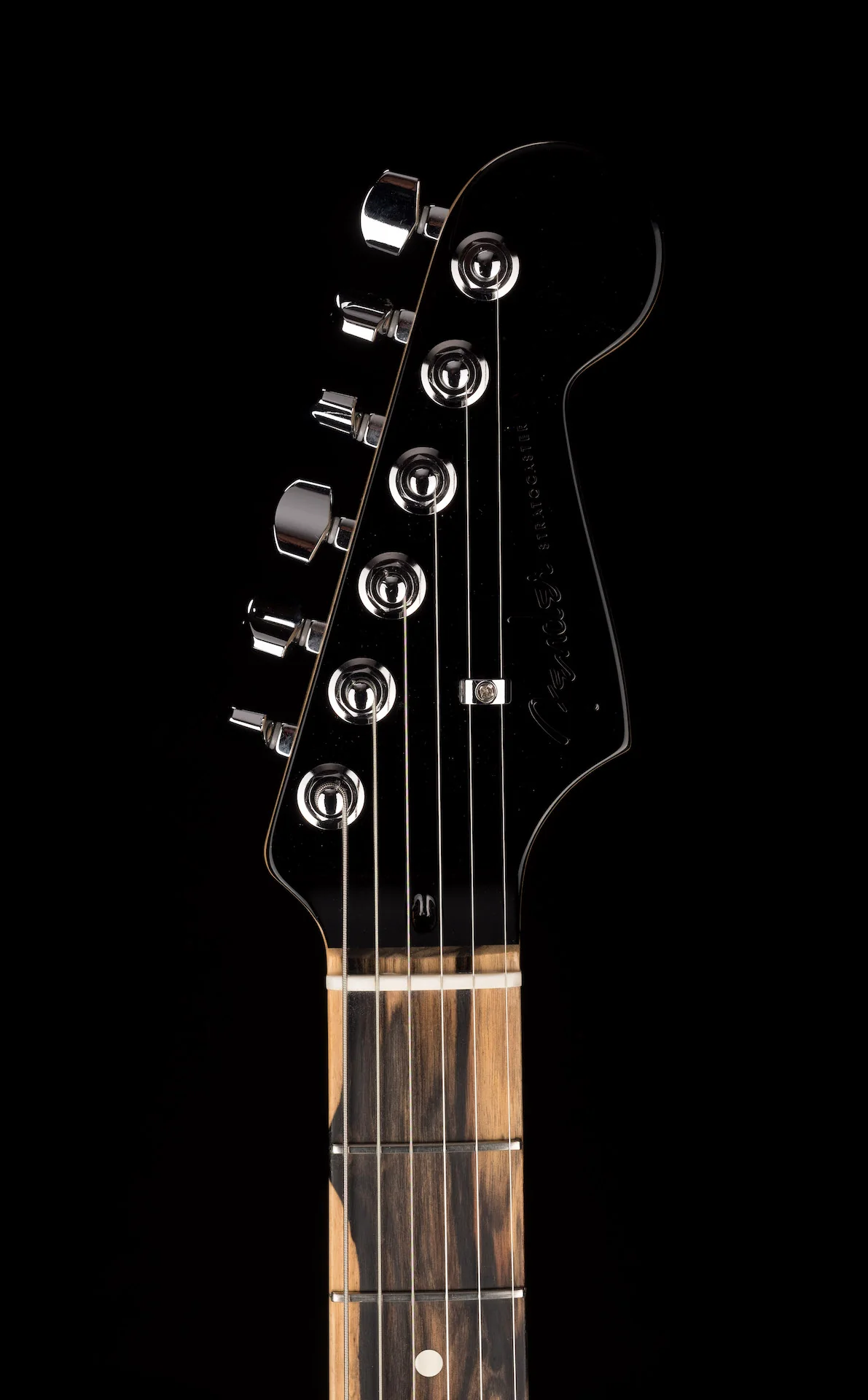 Pre Owned 2019 Fender Limited Edition American QMT Stratocaster HSS Pale Moon Trans Black With OHSC - Image 16