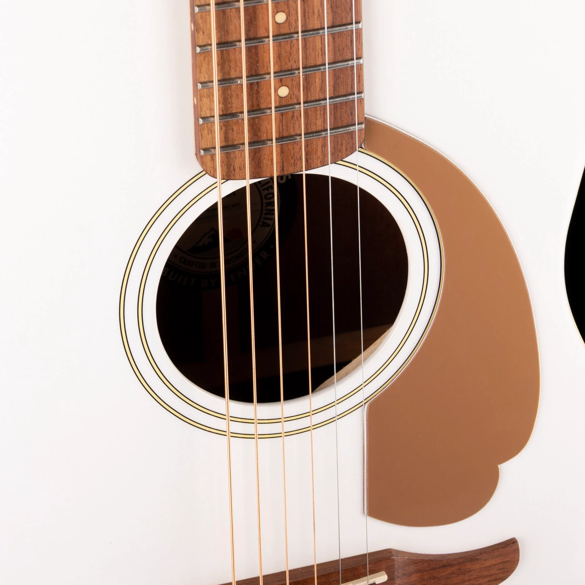 Pre Owned Fender Malibu Player Arctic Gold Acoustic Electric Guitar - Image 4