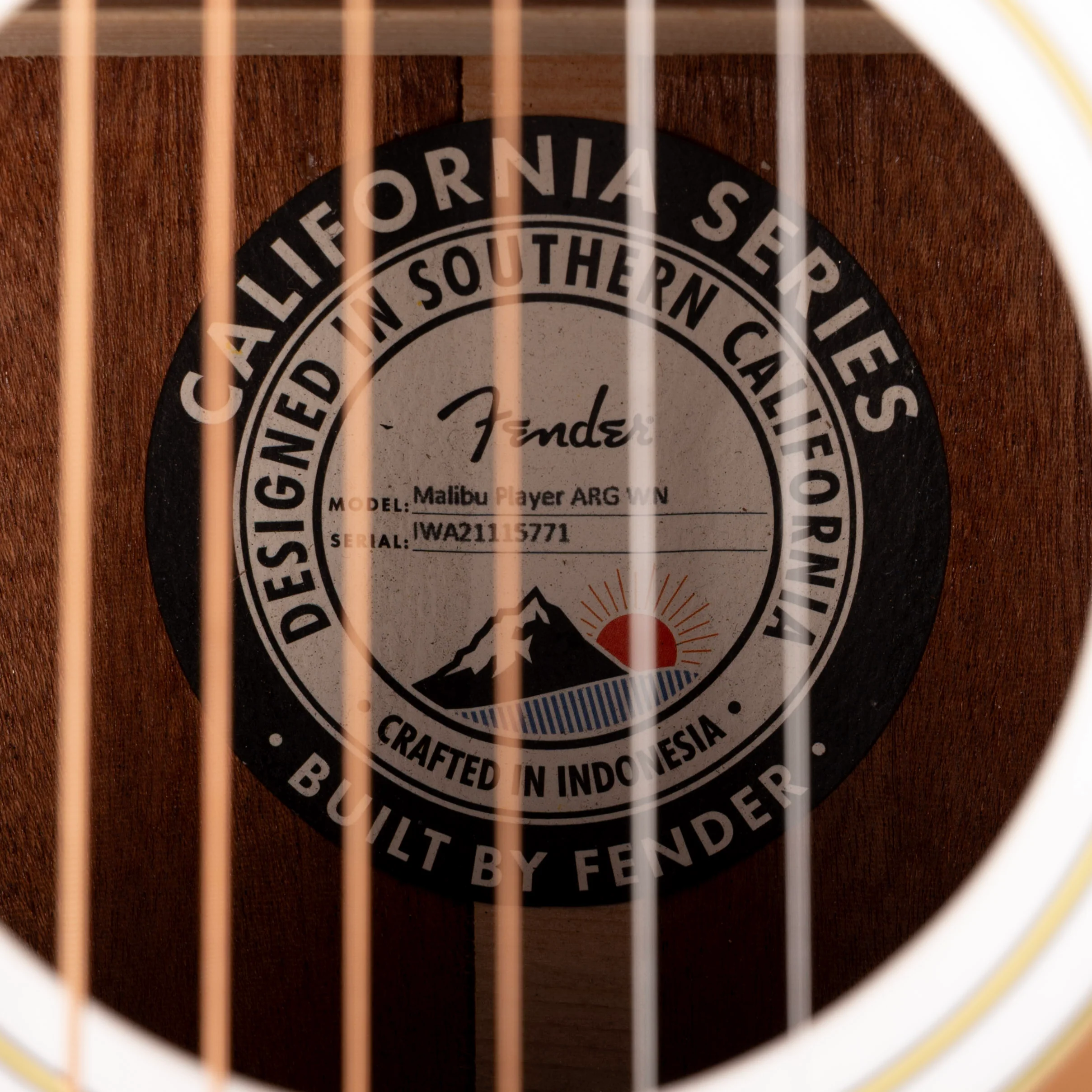 Pre Owned Fender Malibu Player Arctic Gold Acoustic Electric Guitar - Image 9