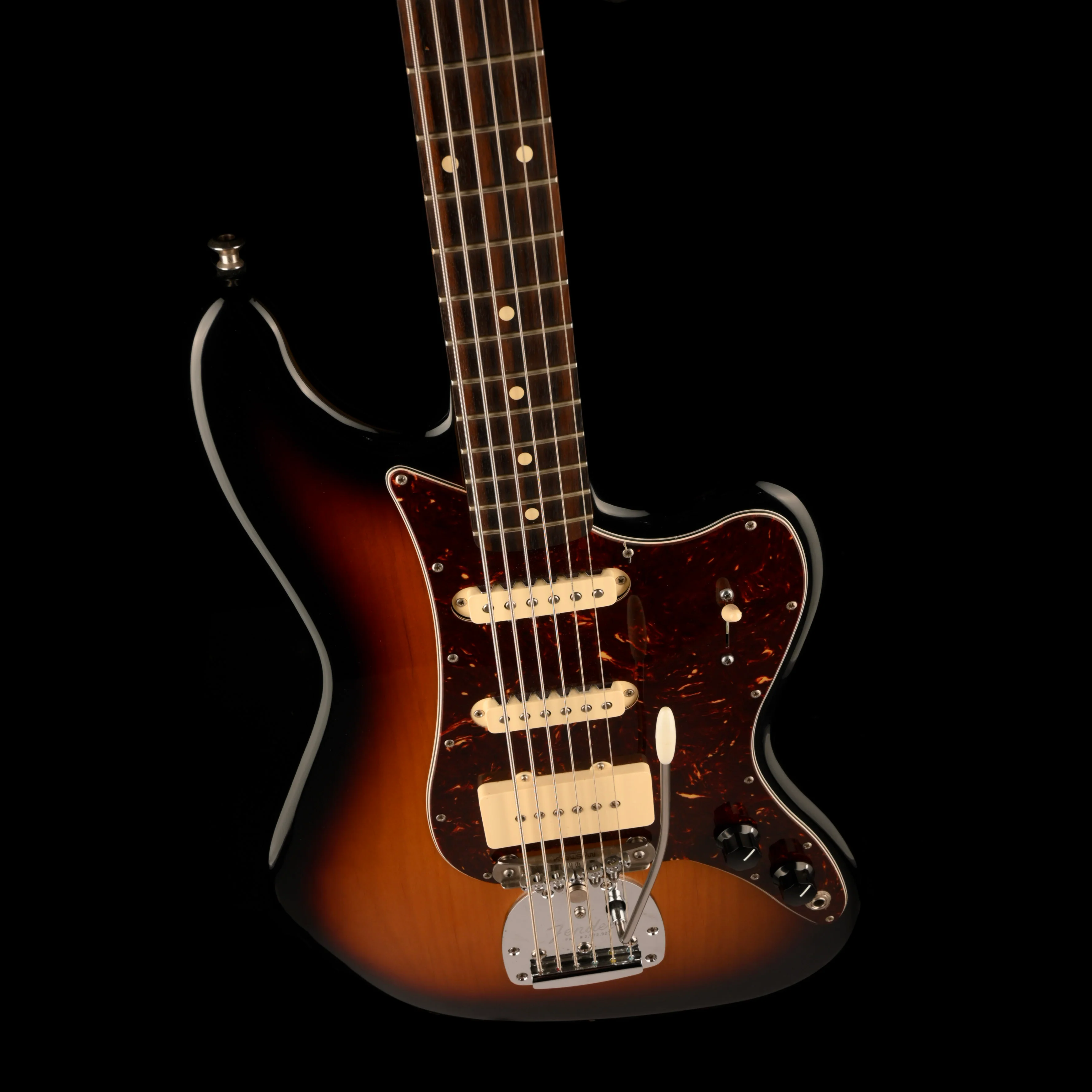 Pre Owned Fender Pawn Shop Bass VI Modified 3-Tone Sunburst With Case - Image 3