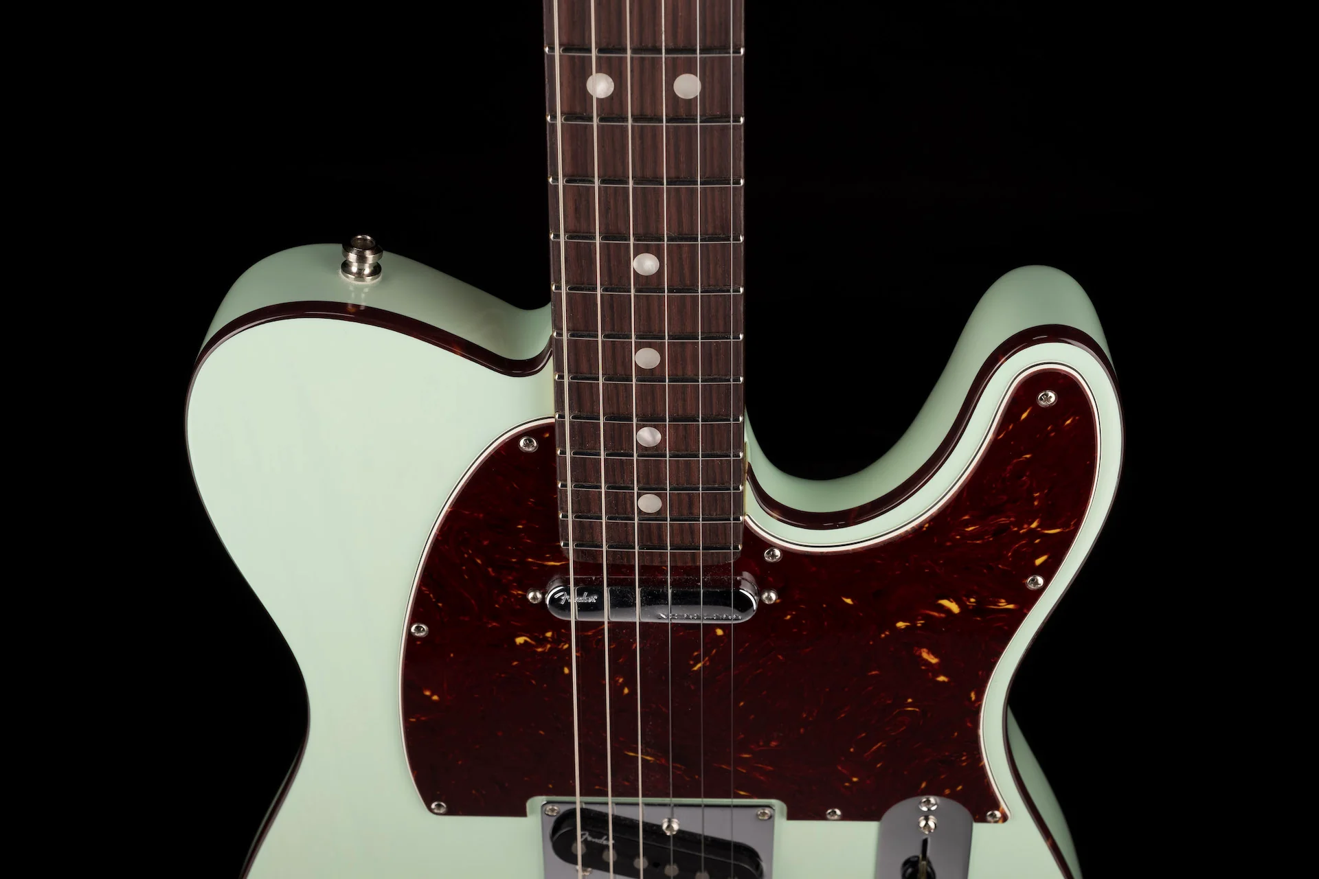 Pre Owned 2021 Fender Ultra Luxe Telecaster Transparent Surf Green with OHSC - Image 3