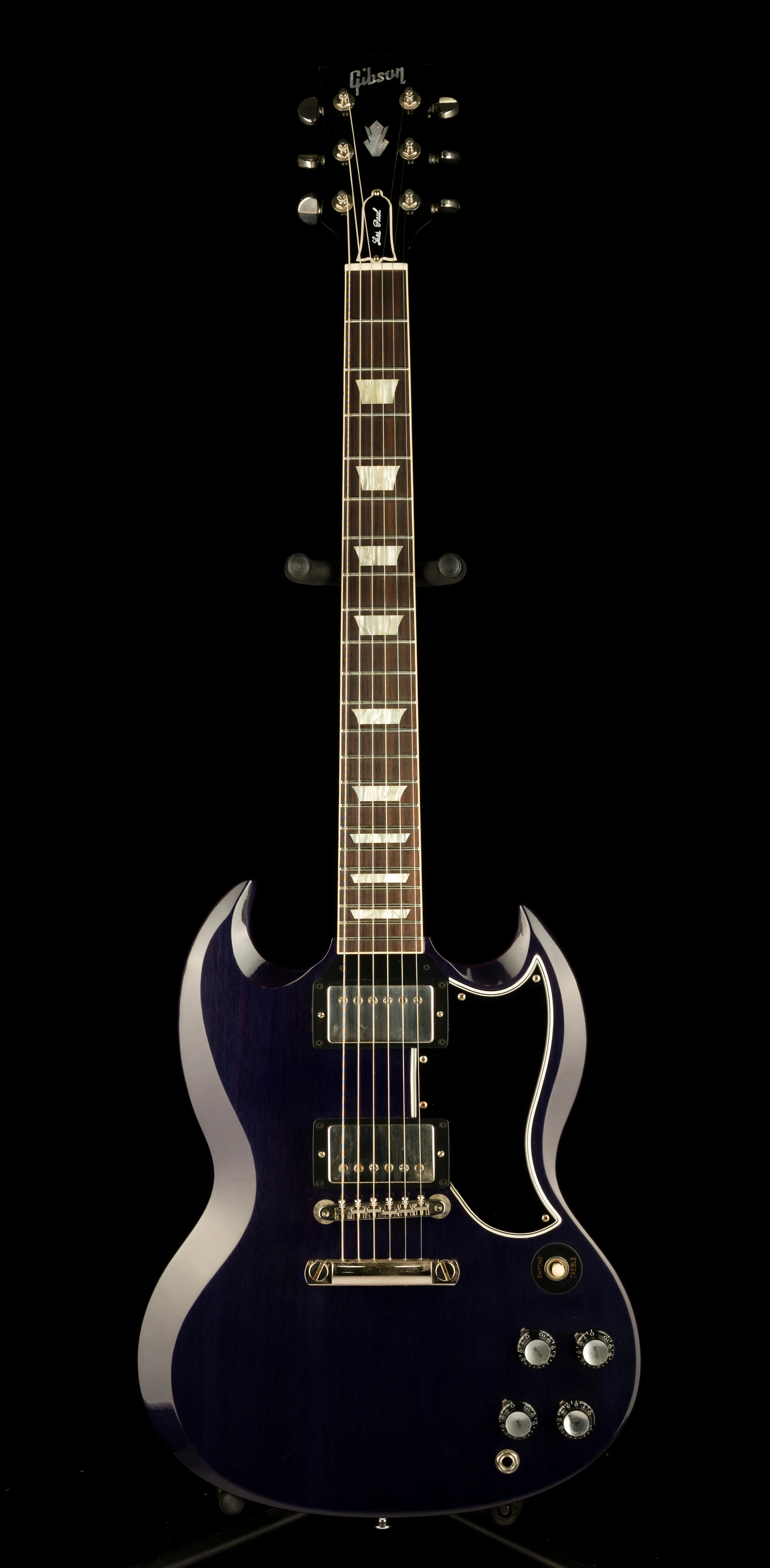 Pre Owned Gibson Custom Mod Collection 1961 SG Standard Reissue VOS Trans Blue with OHSC - Image 2