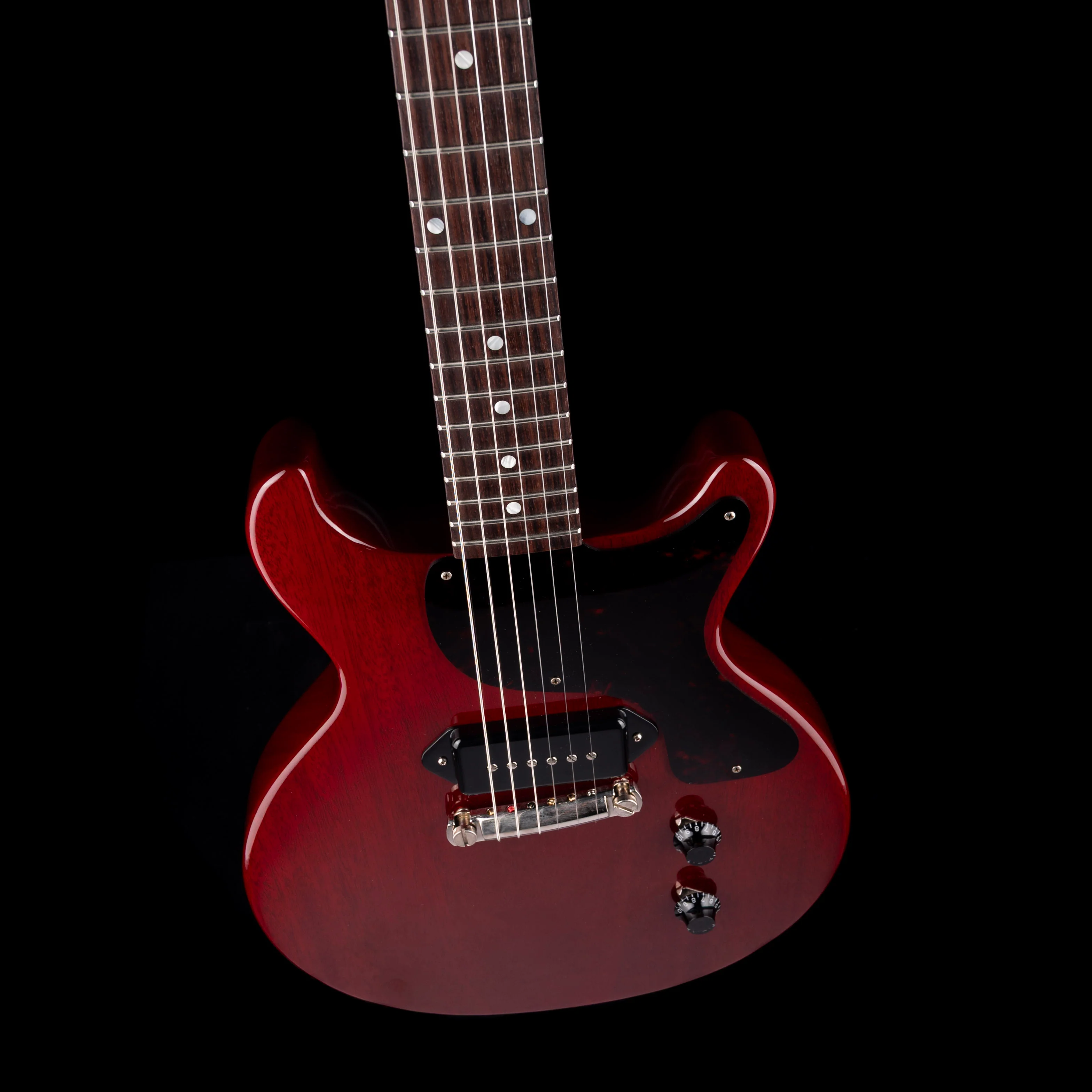 Pre Owned Gibson Custom Shop 1958 Les Paul Junior Double Cut Cherry Red With OHSC - Image 3