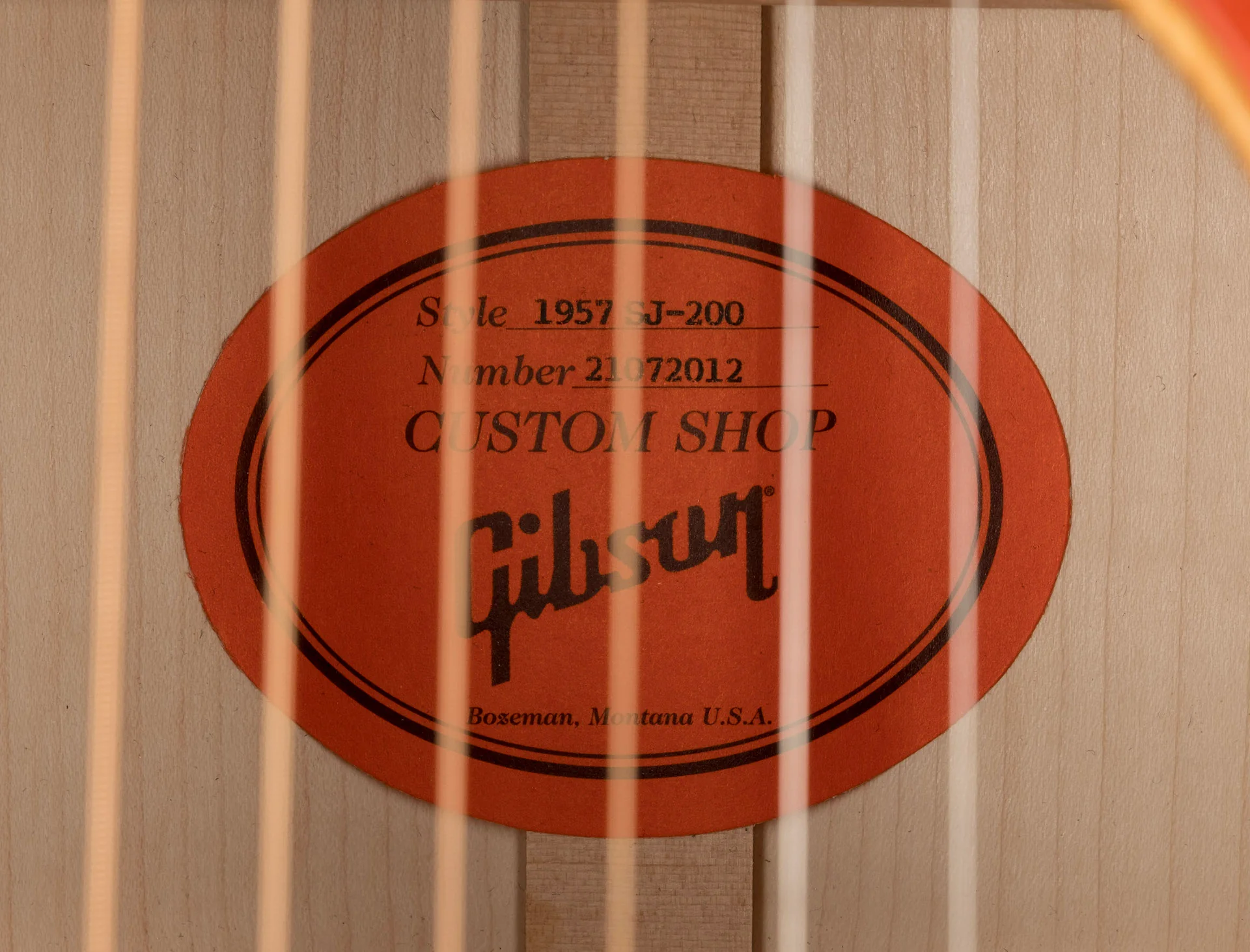 Pre Owned 2022 Gibson Custom Shop 1957 SJ-200 Antique Natural With OHSC - Image 9