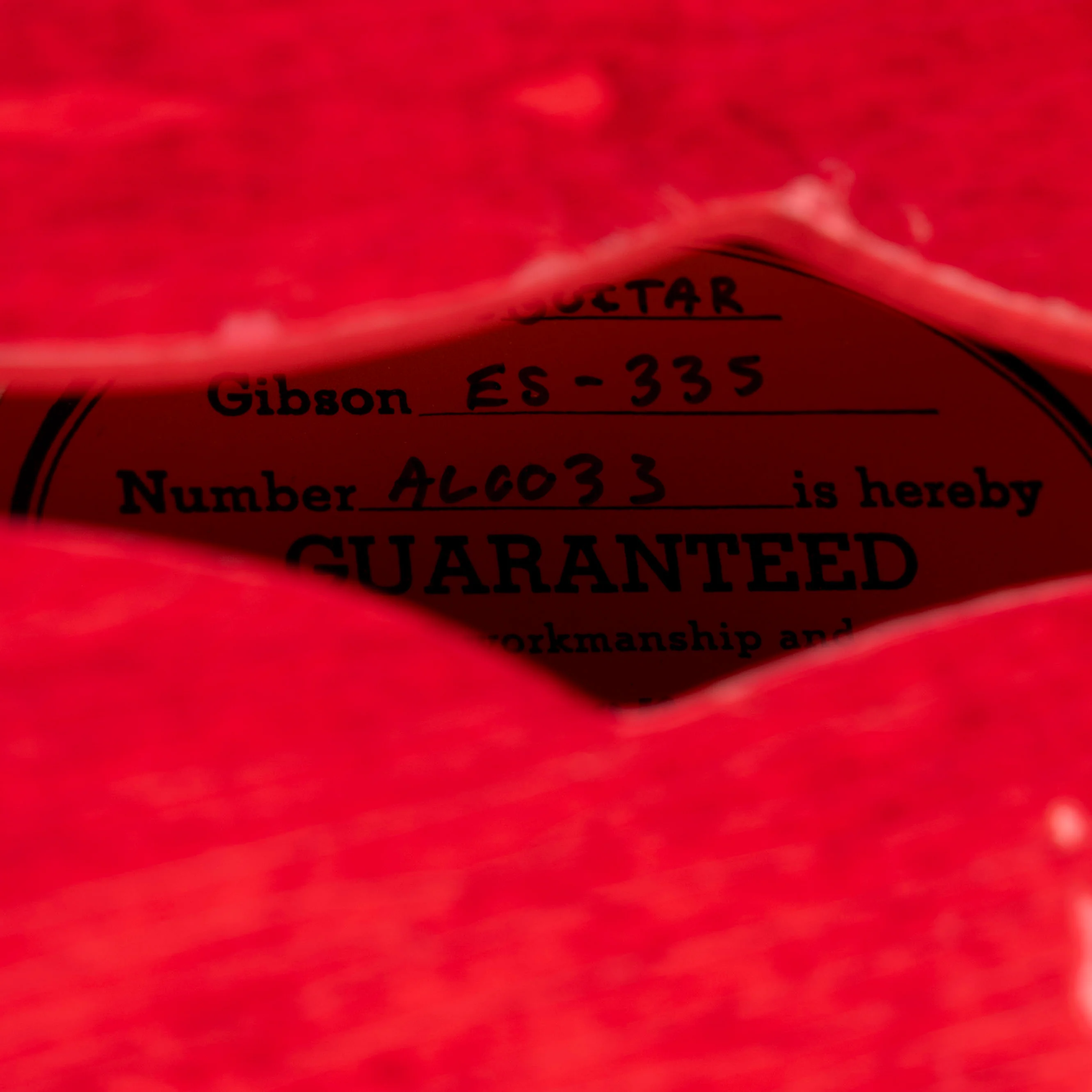 Pre-Owned 2019 Gibson Limited Edition Alvin Lee '69 Festival ES-335 Cherry With OHSC - Image 9
