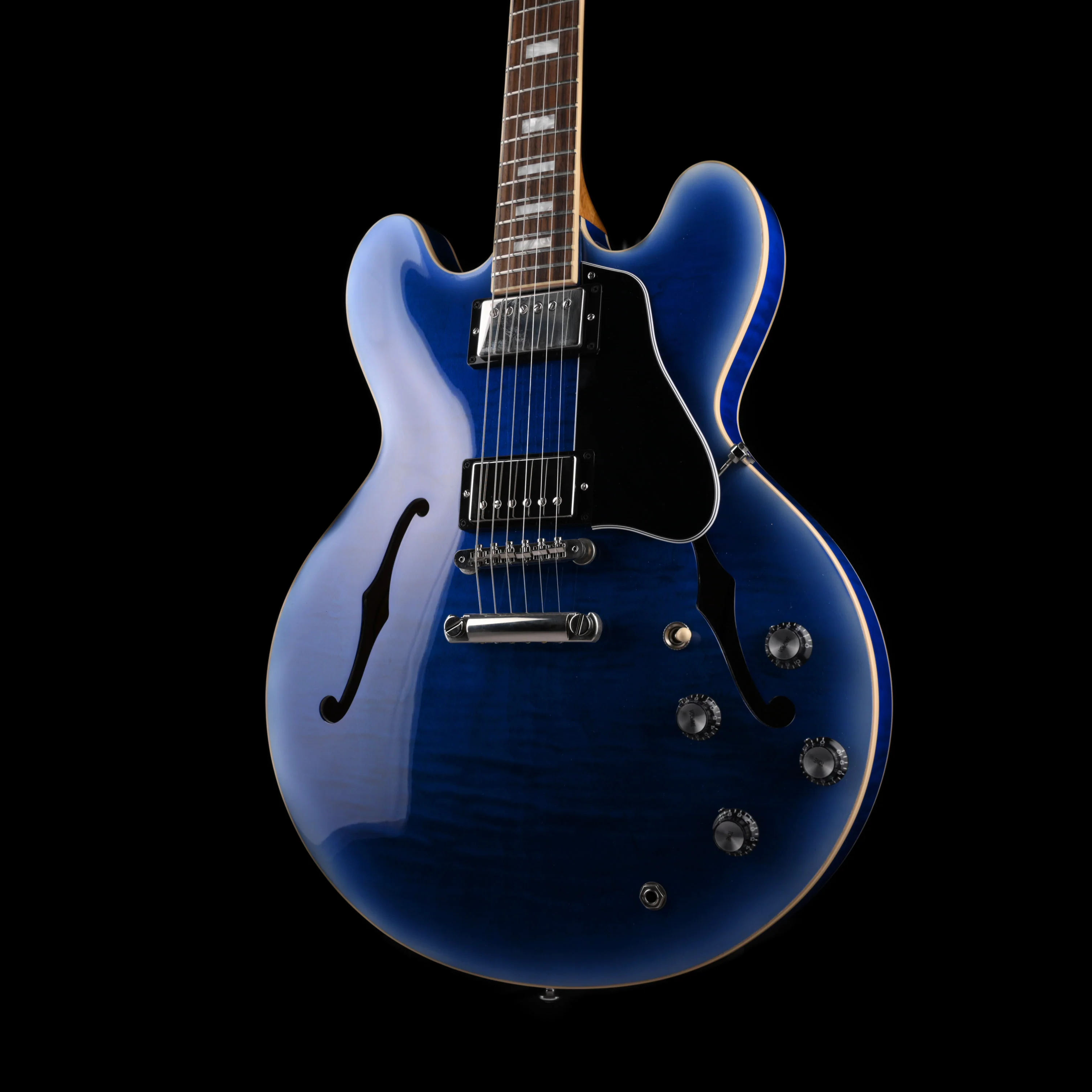 Pre Owned Gibson Mod ES-335 Figured Blue Brink Blast with OHSC - Image 3