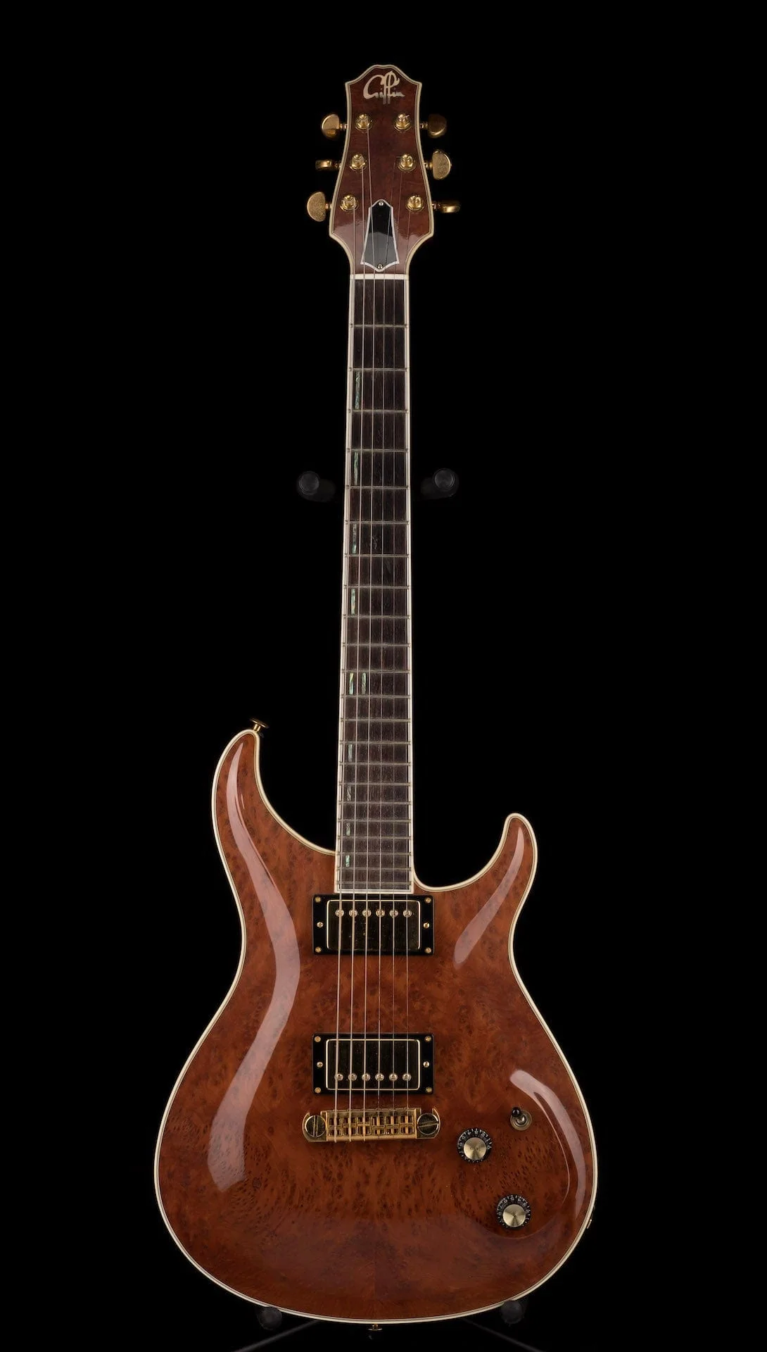 Pre-Owned 2006 Giffin Standard Hollowbody Redwood Burl Top with OHSC - Image 2
