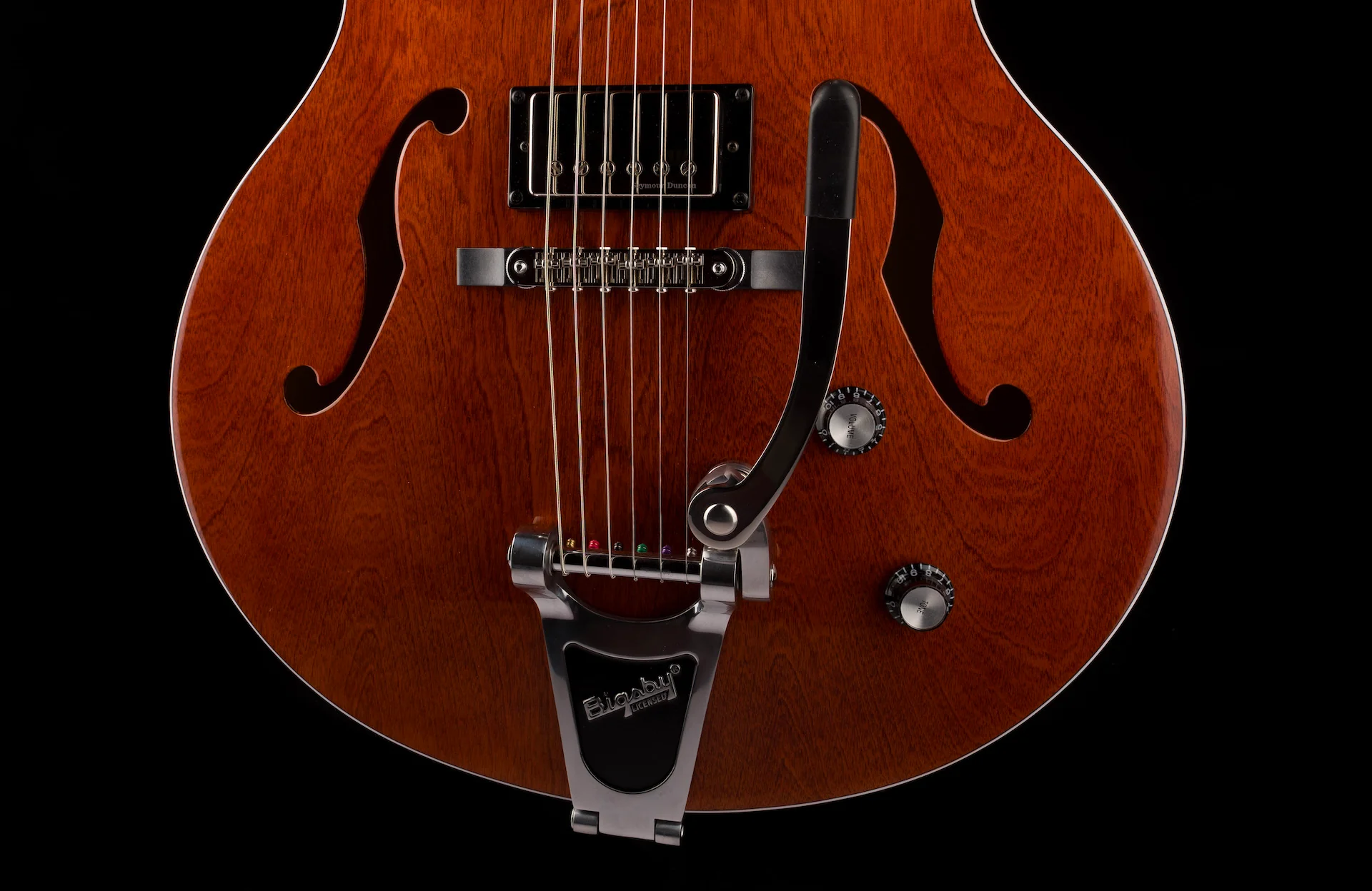 Pre Owned Godin 5th Ave. Uptown With Bigsby Havana Brown With Case - Image 5