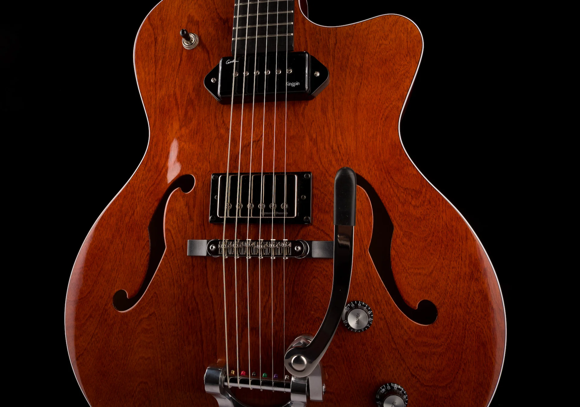 Pre Owned Godin 5th Ave. Uptown With Bigsby Havana Brown With Case - Image 6