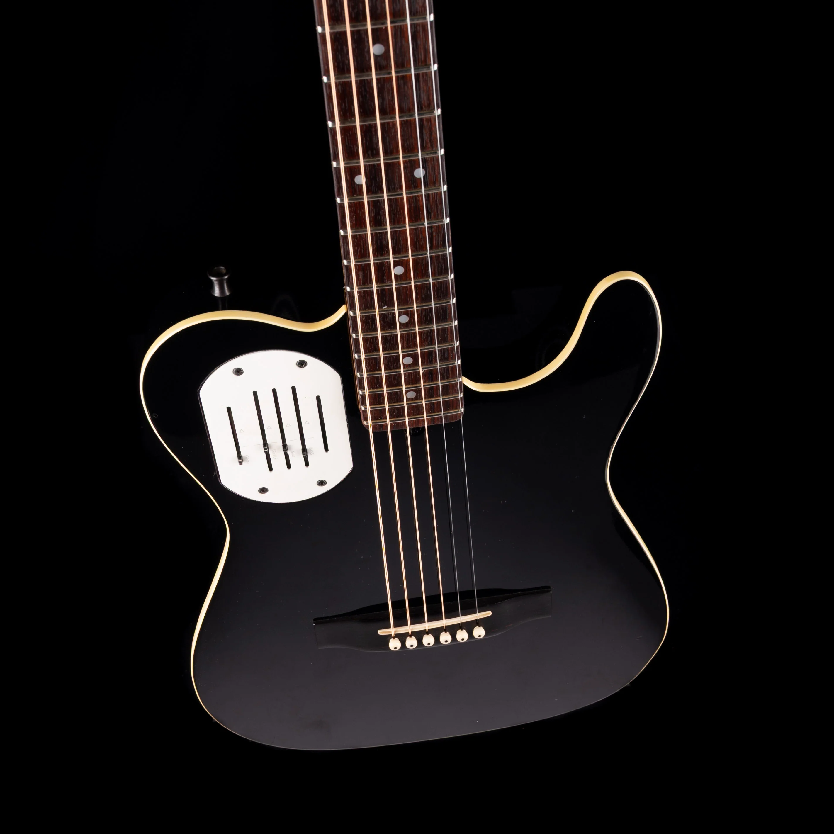 Pre Owned Godin Acousticaster Black With HSC - Image 4