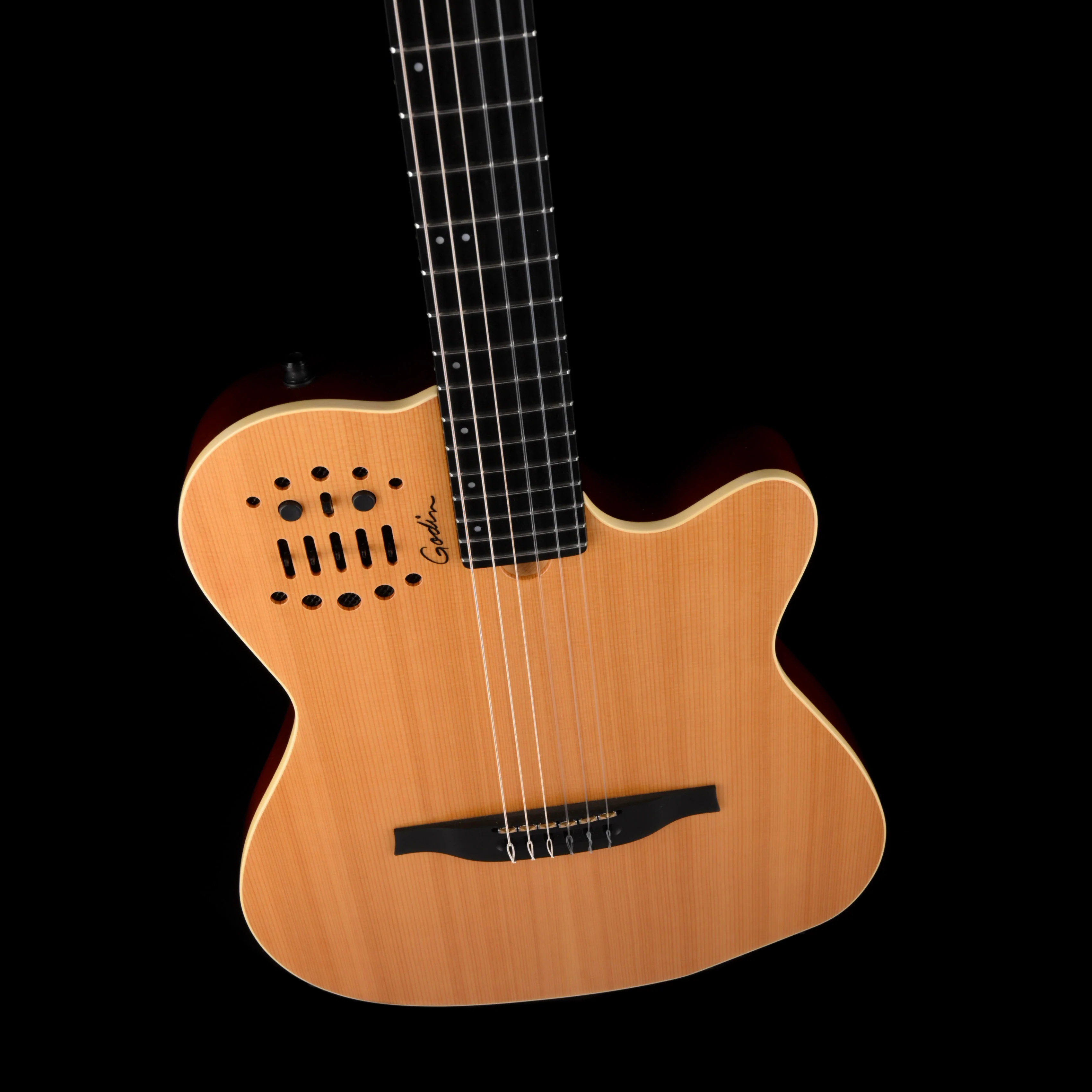 Pre Owned Godin Multiac ACS-SA Slim Natural Acoustic Electric Guitar With Original Gig Bag - Image 3