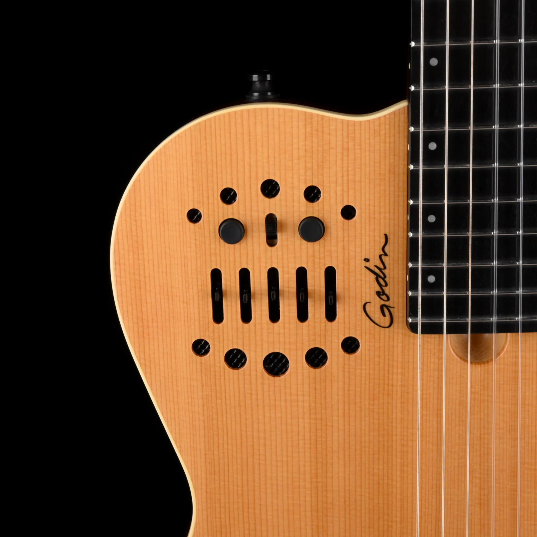 Pre Owned Godin Multiac ACS-SA Slim Natural Acoustic Electric Guitar With Original Gig Bag - Image 4