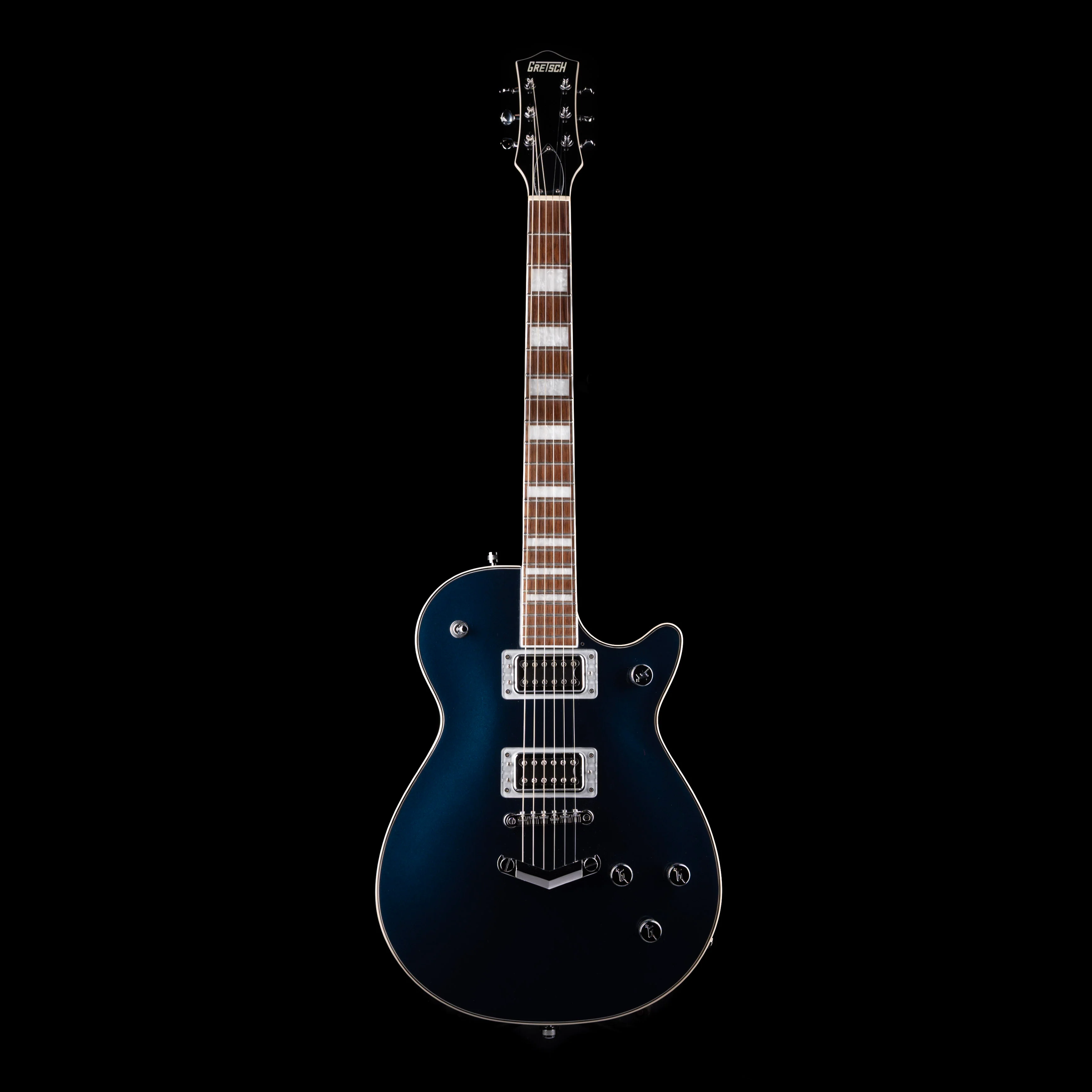Pre Owned Gretsch G5220 Electromatic BT Single-Cut V-Stoptail Midnight Sapphire Electric Guitar With Gig Bag - Image 2