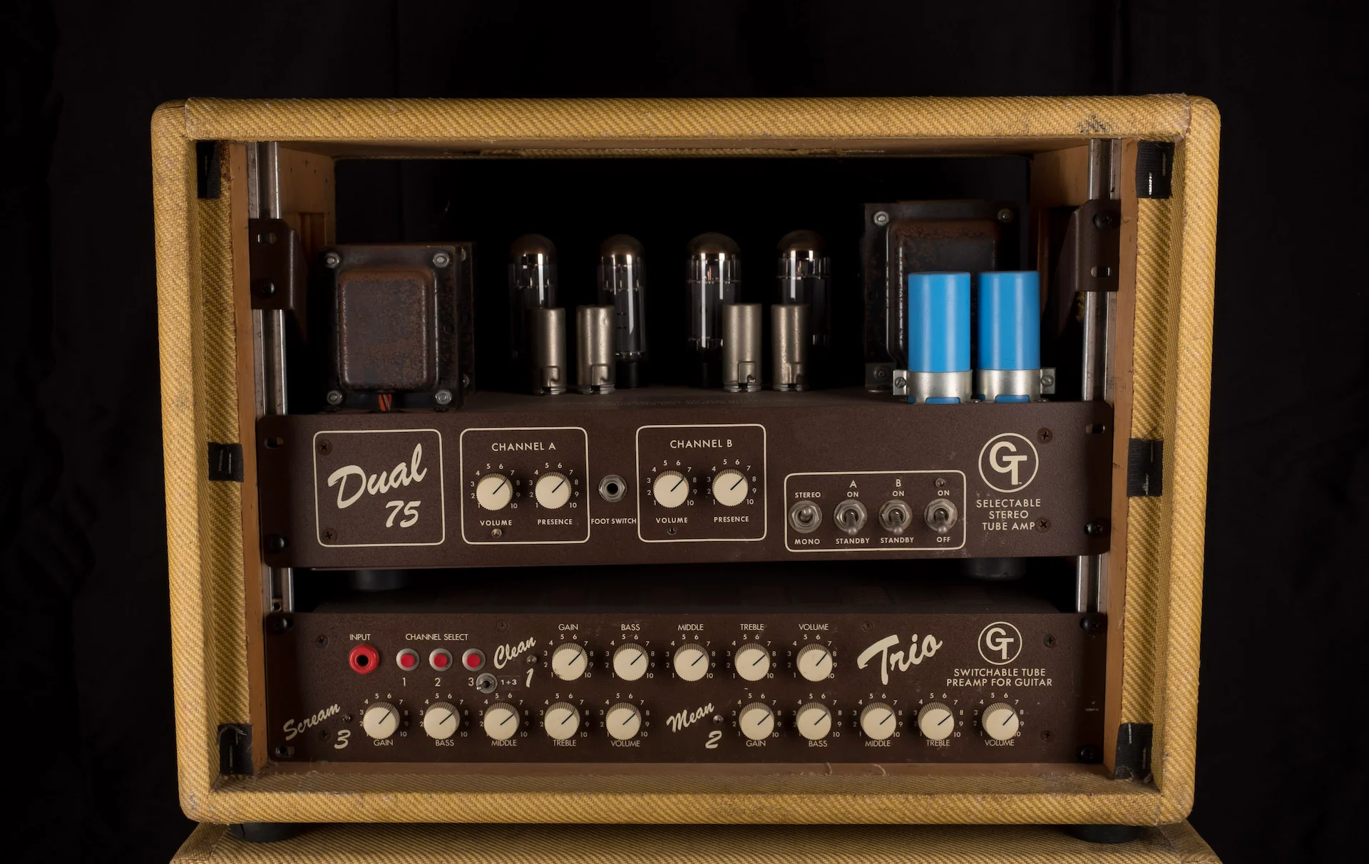 Pre Owned Groove Tubes Dual 75 Guitar & Trio Guitar Amp Head With Dual 1x12 Cabinets - Image 2