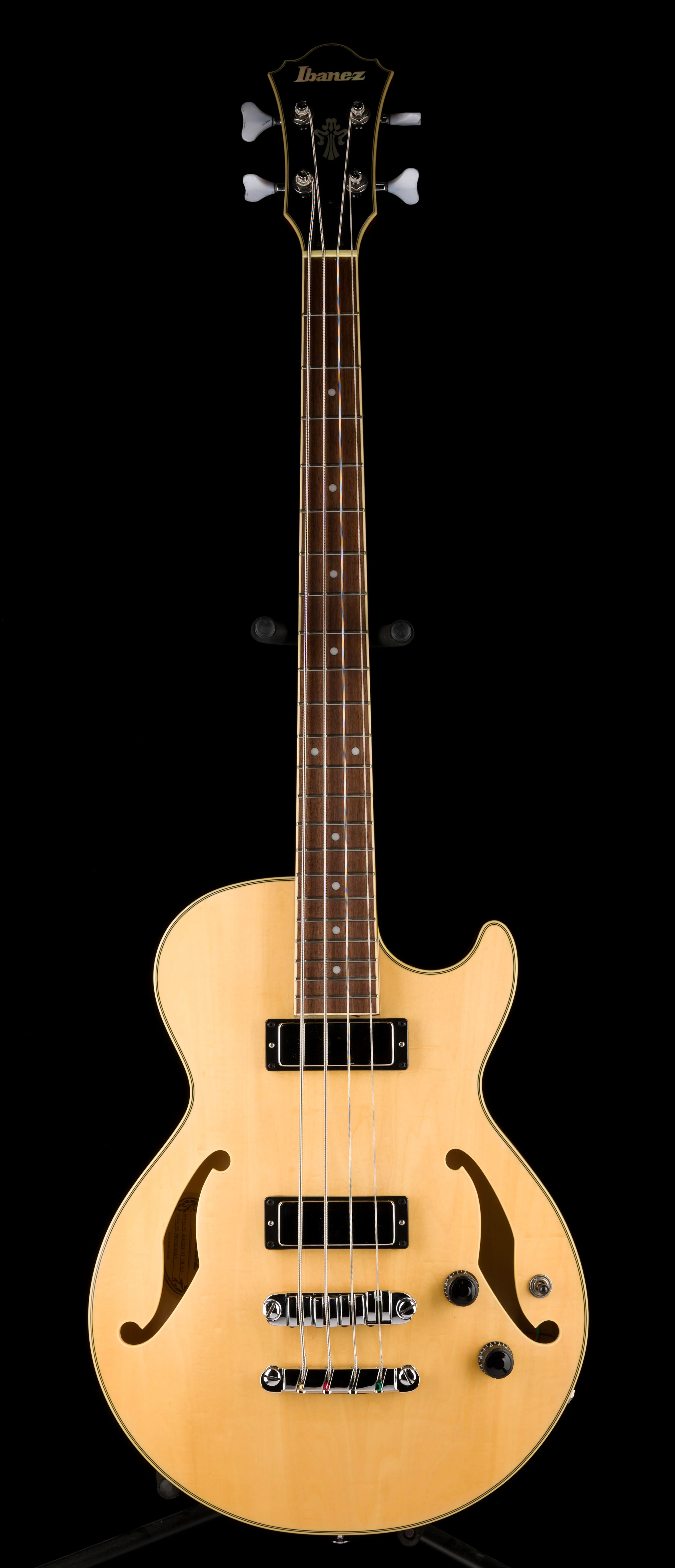 Used Ibanez Artcore AGB200 Semi-Hollow Body Natural Bass With Gig Bag - Image 2