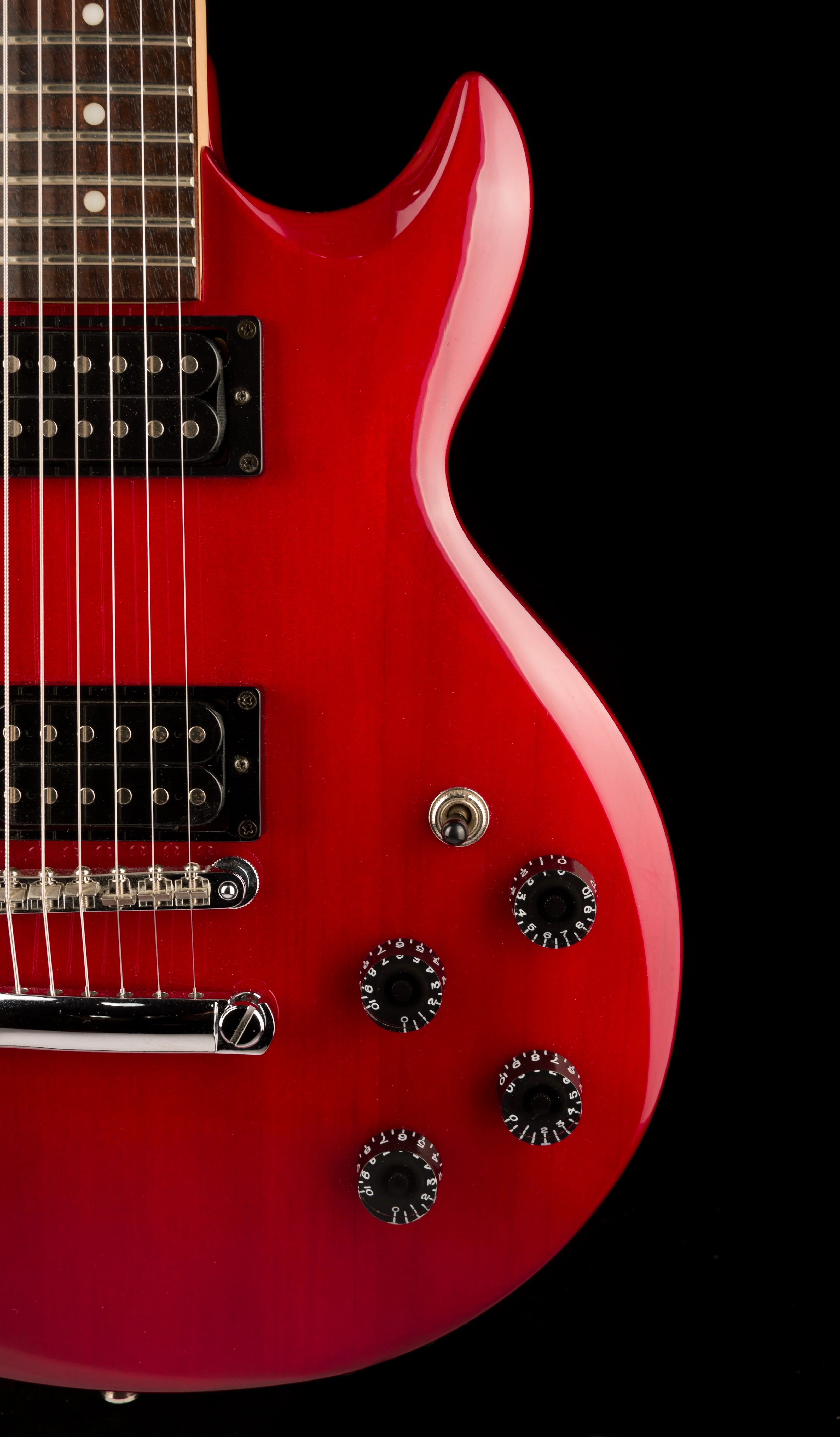 Pre Owned Ibanez GAX70 Transparent Red Electric Guitar With Gig Bag - Image 9