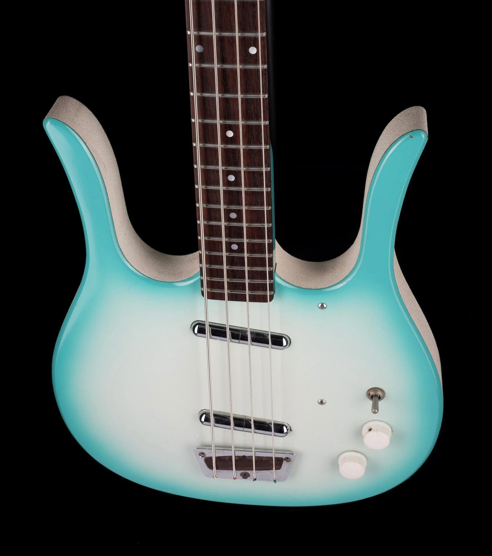 Pre Owned Jerry Jones Longhorn Bass IV Blue Burst - John Waite Collection - Image 4