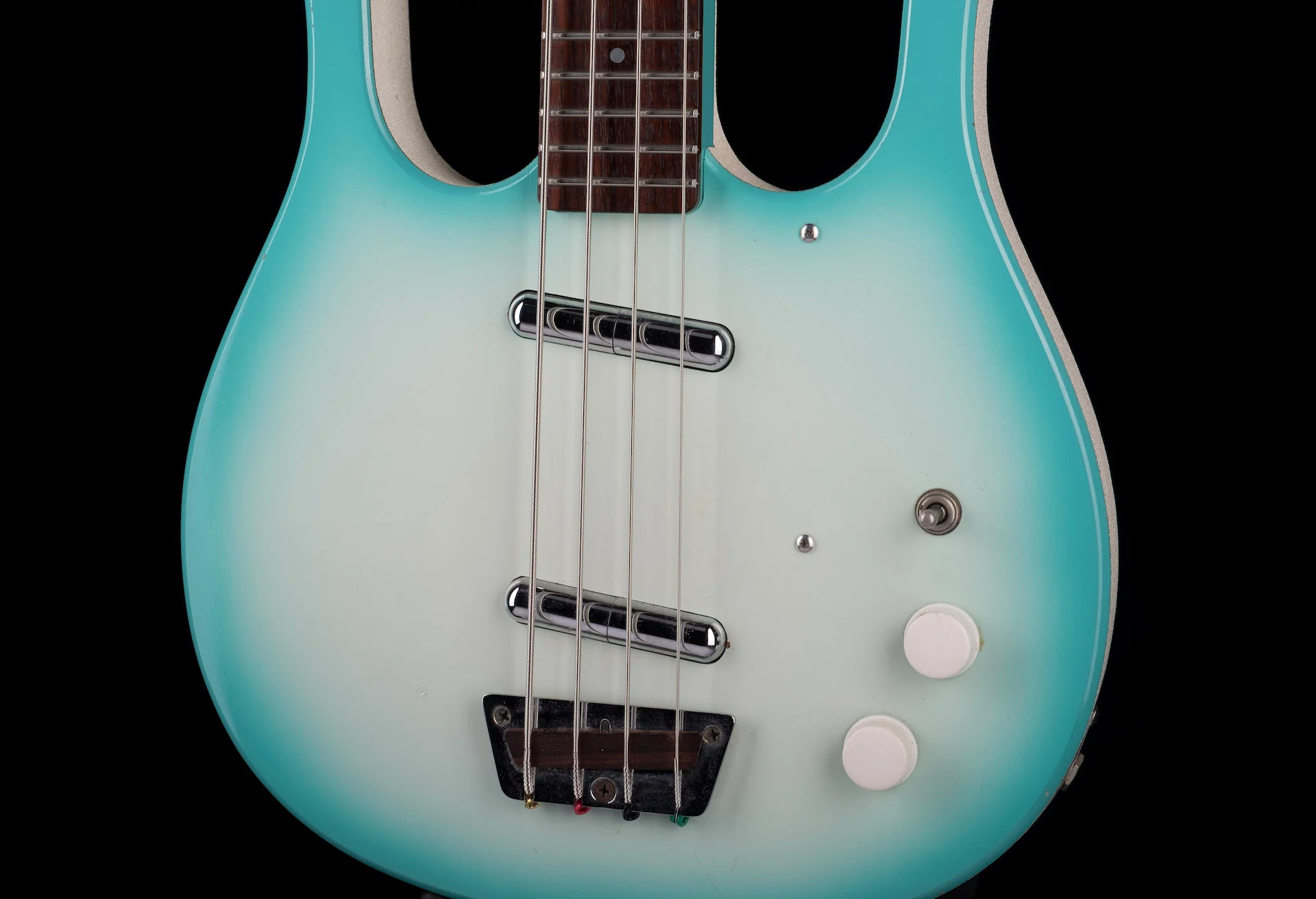 Pre Owned Jerry Jones Longhorn Bass IV Blue Burst - John Waite Collection - Image 8