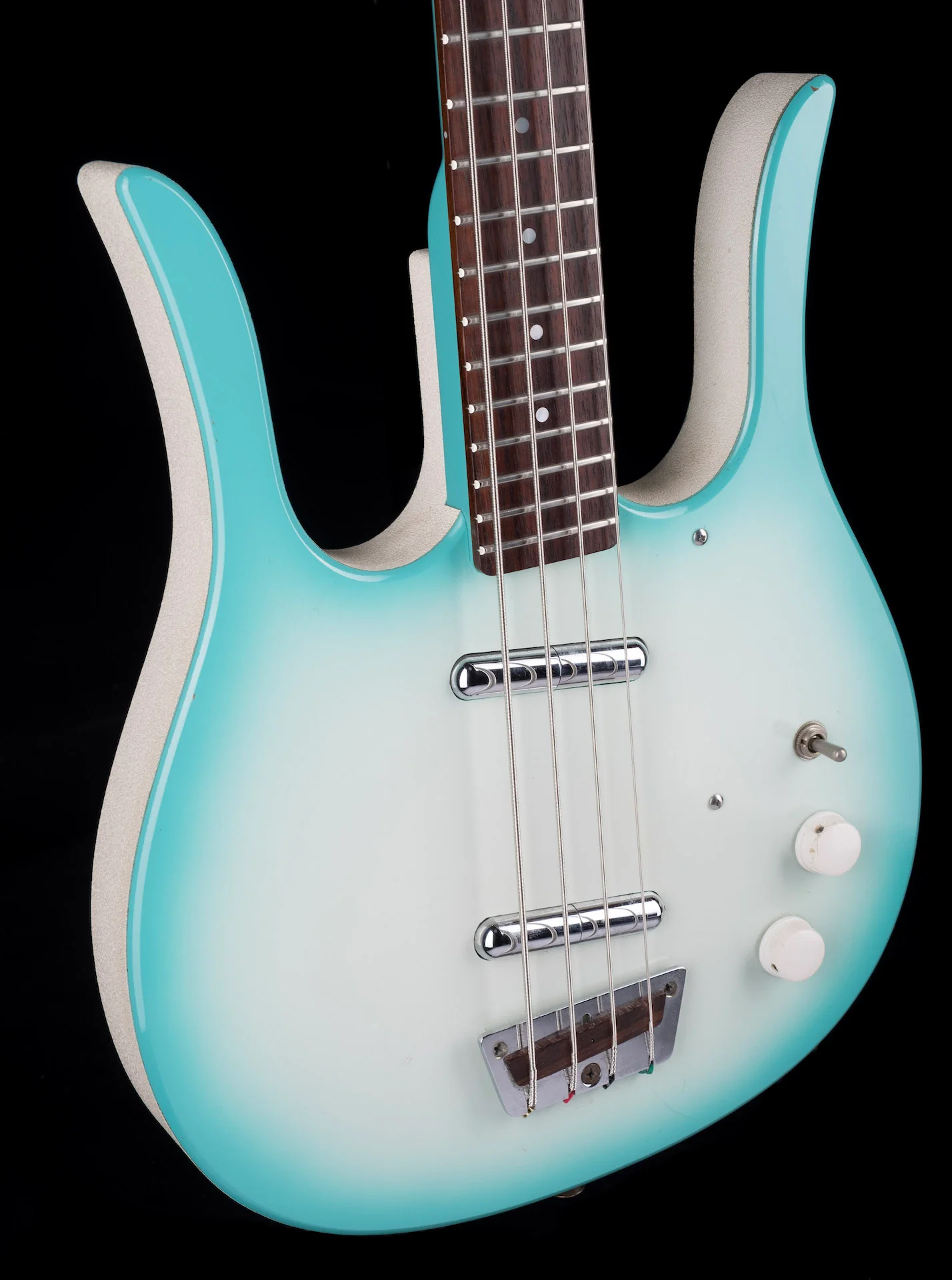 Pre Owned Jerry Jones Longhorn Bass IV Blue Burst - John Waite Collection - Image 9