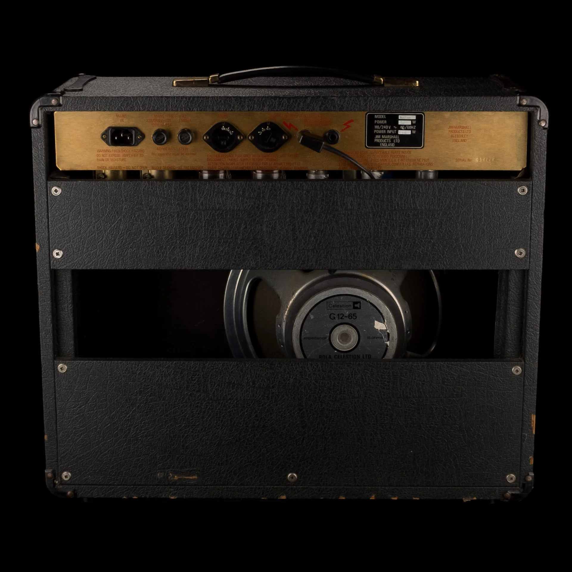 Vintage 1981 Marshall JCM 800(Model 4010) 1x12" 50-Watt Guitar Amp Combo and Cover - Image 8