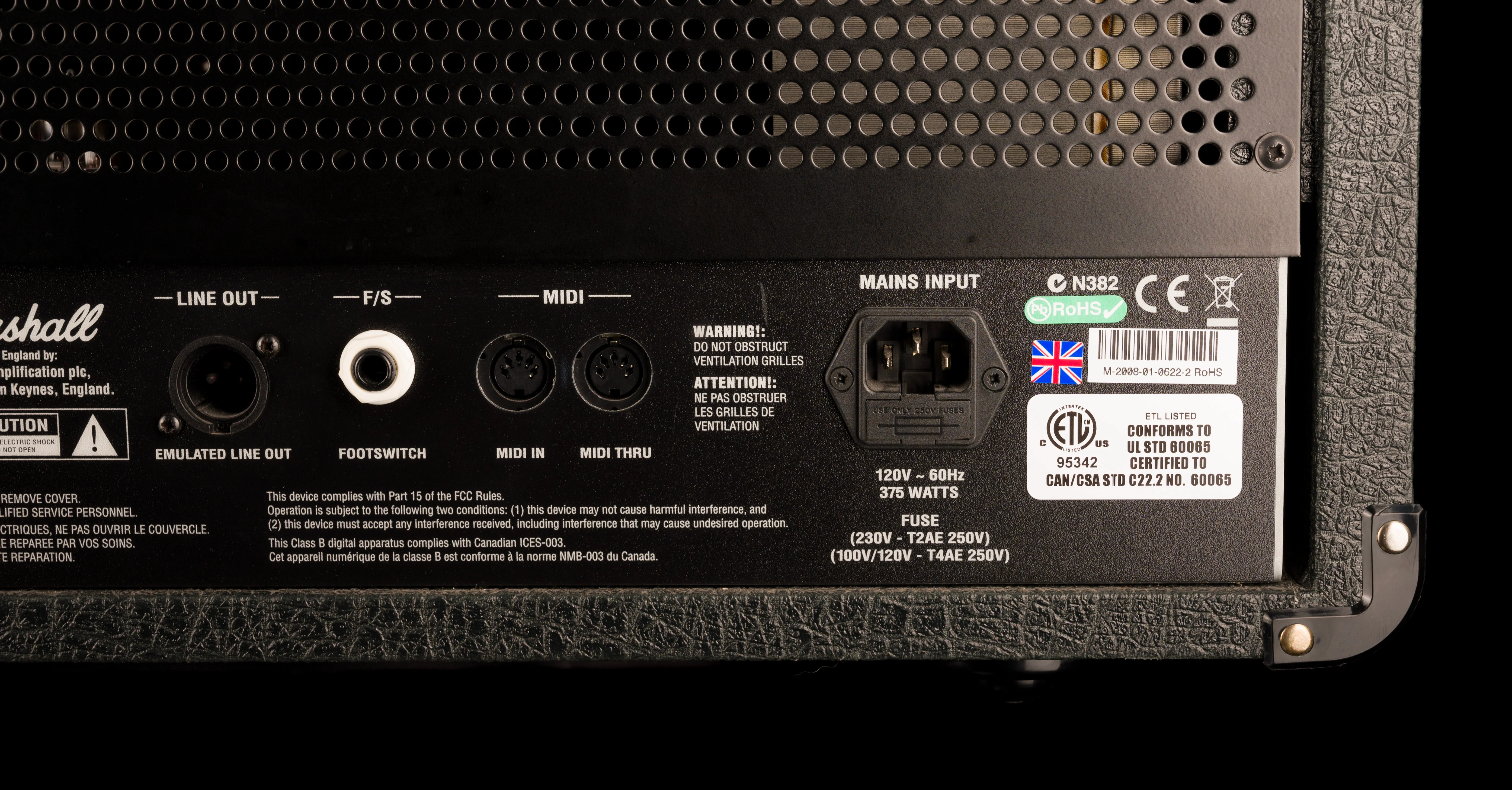 Pre Owned Marshall JVM210H Guitar Amp Head with Footswitch - Image 11