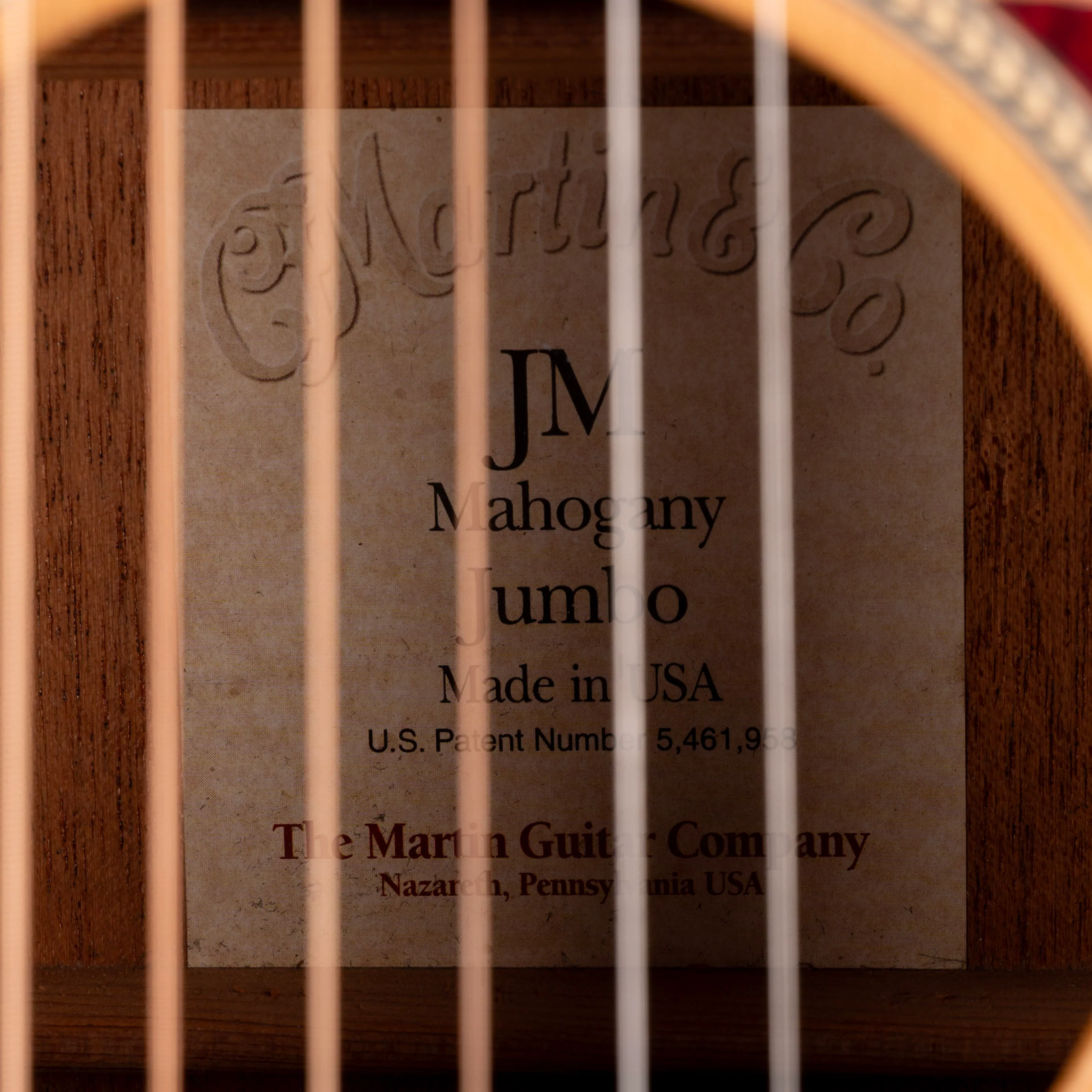 Pre-Owned 2002 Martin JM Mahogany Road Series Natural With OHSC - Image 8
