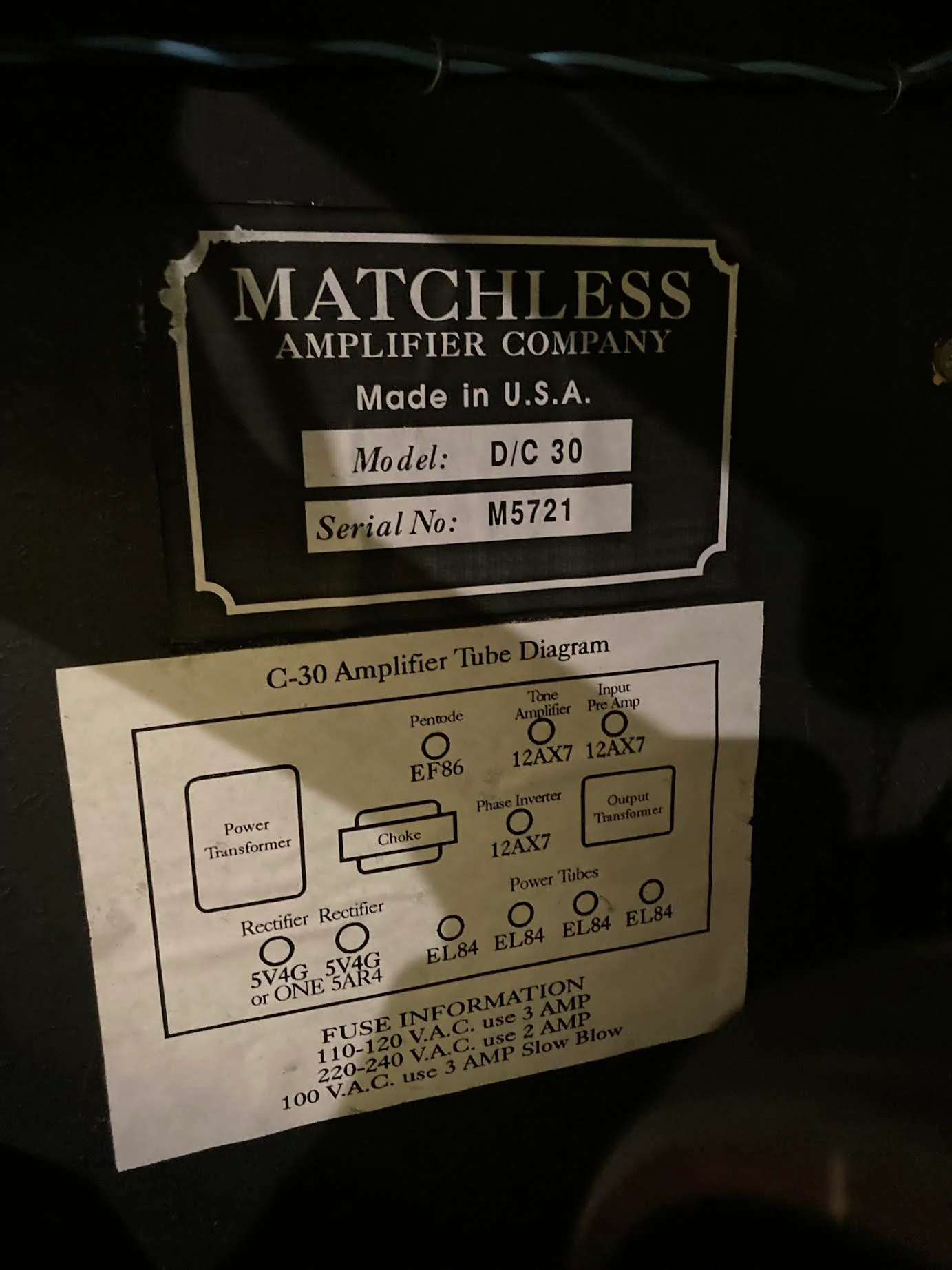 Pre Owned 1998 Matchless DC-30 2x12 Guitar Amp Combo - Image 20