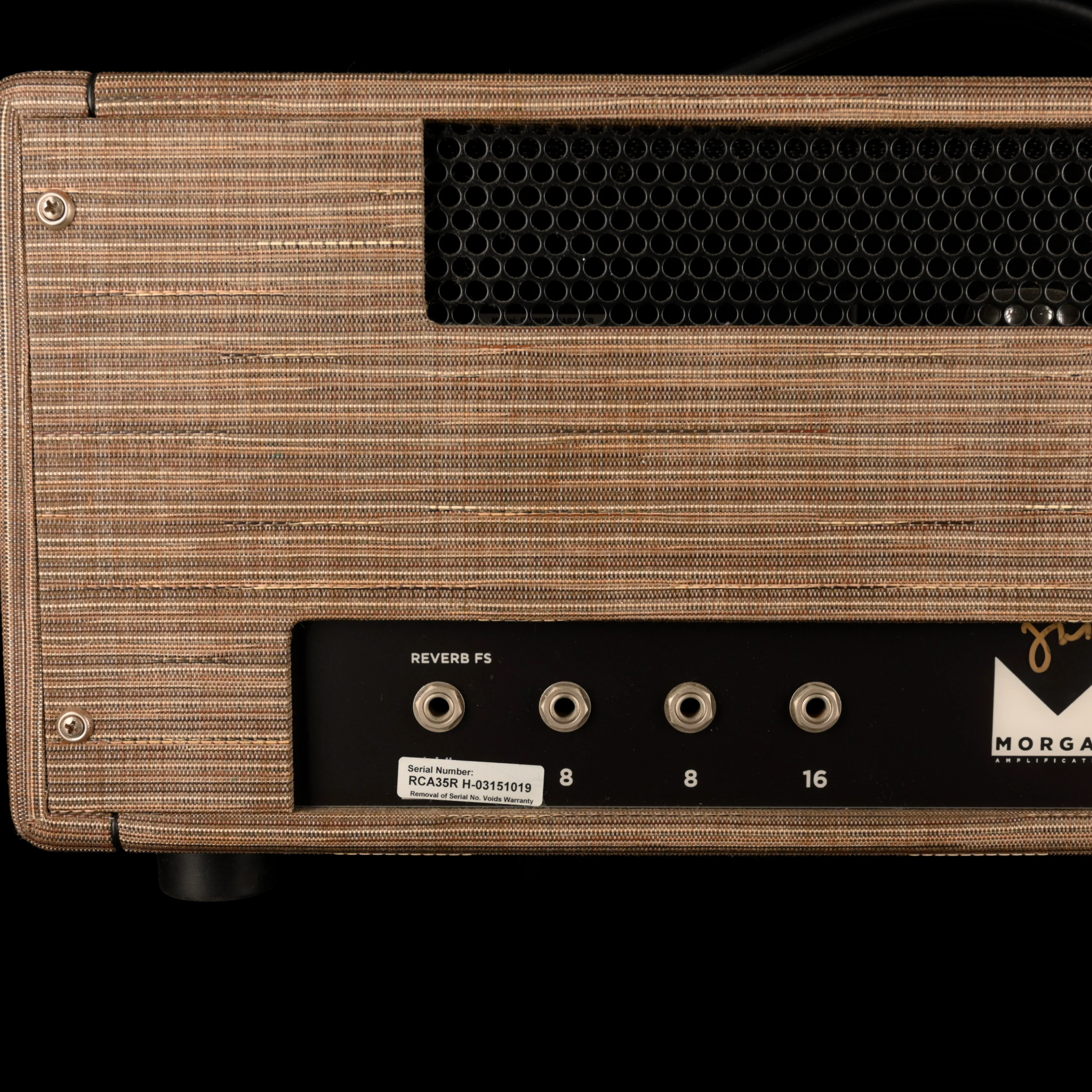 Pre Owned Morgan Amplification RCA35R Guitar Amp Head With 2x12" Guitar Amp Cabinet Driftwood - Image 9