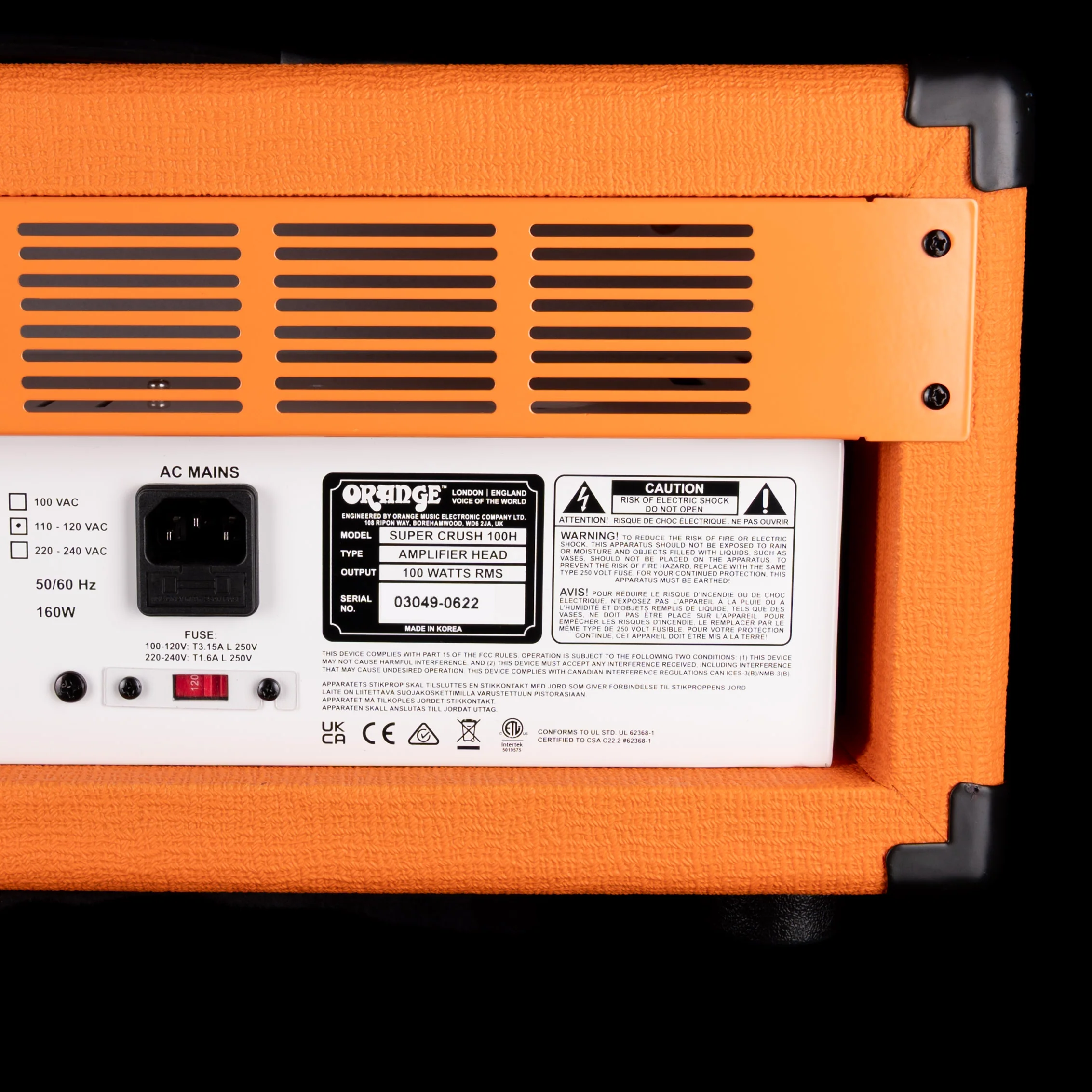 Pre Owned Orange Super Crush 100 Guitar Amp Head - Image 10