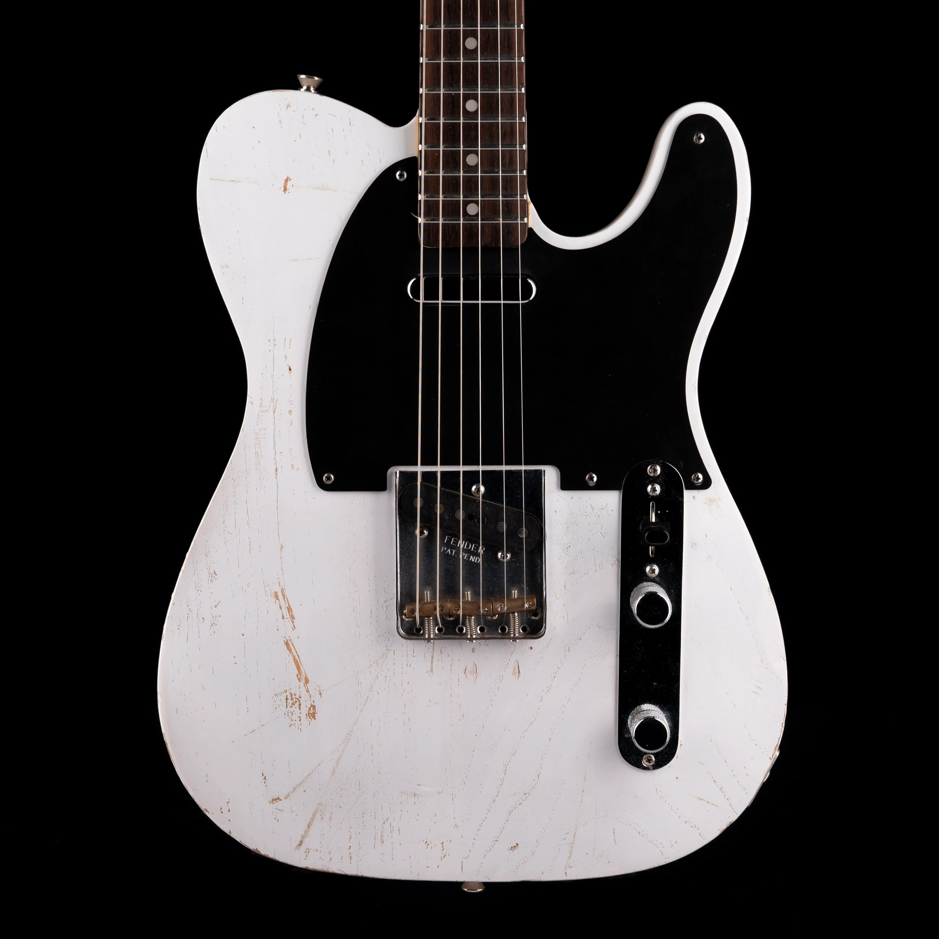 Pre Owned Partscaster T-Style Worn White Kuwabara Pickups With Gig Bag