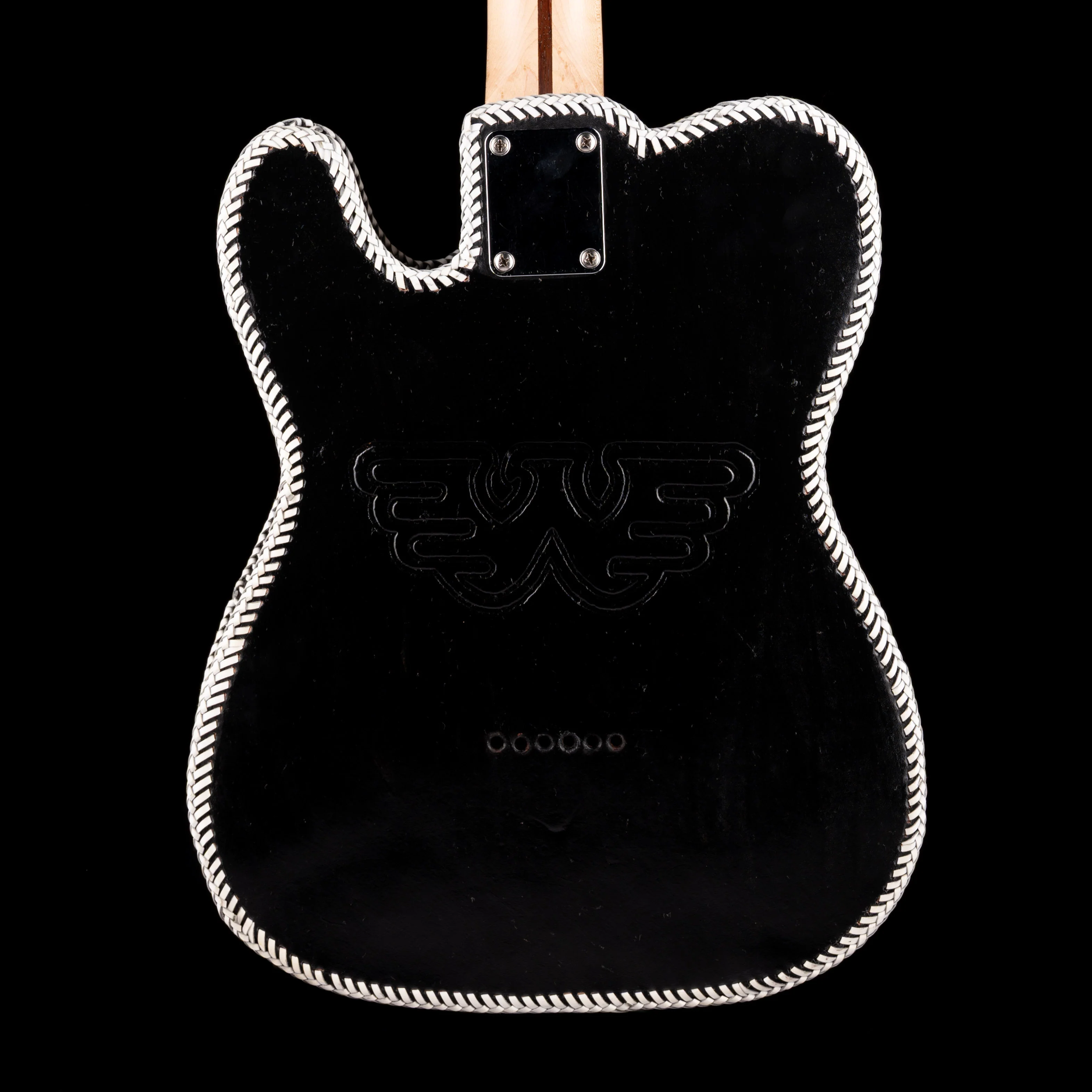 Pre-Owned  Partscaster  Wailin' Winnings T-Style Black/White Leather With HSC - Image 8