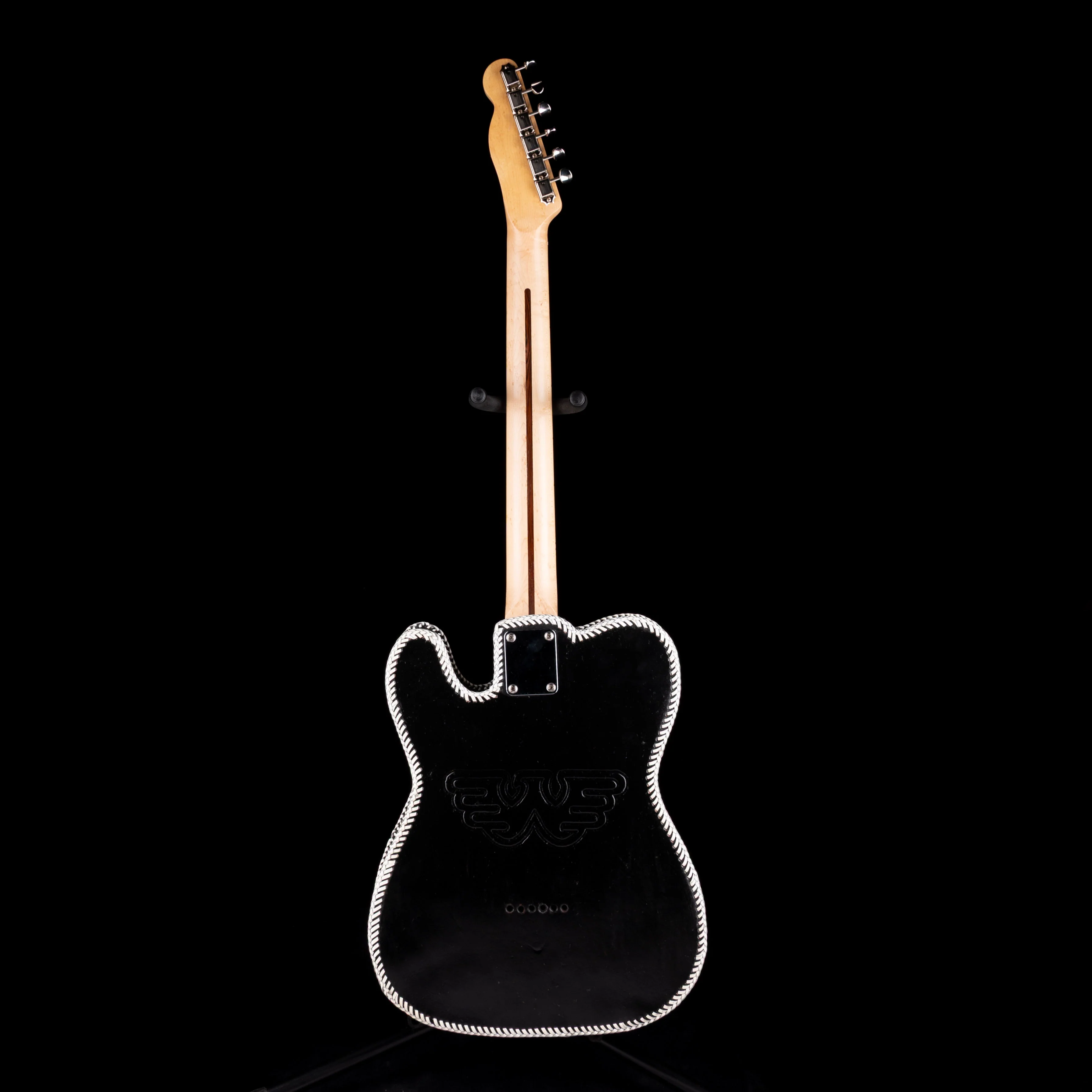 Pre-Owned  Partscaster  Wailin' Winnings T-Style Black/White Leather With HSC - Image 9