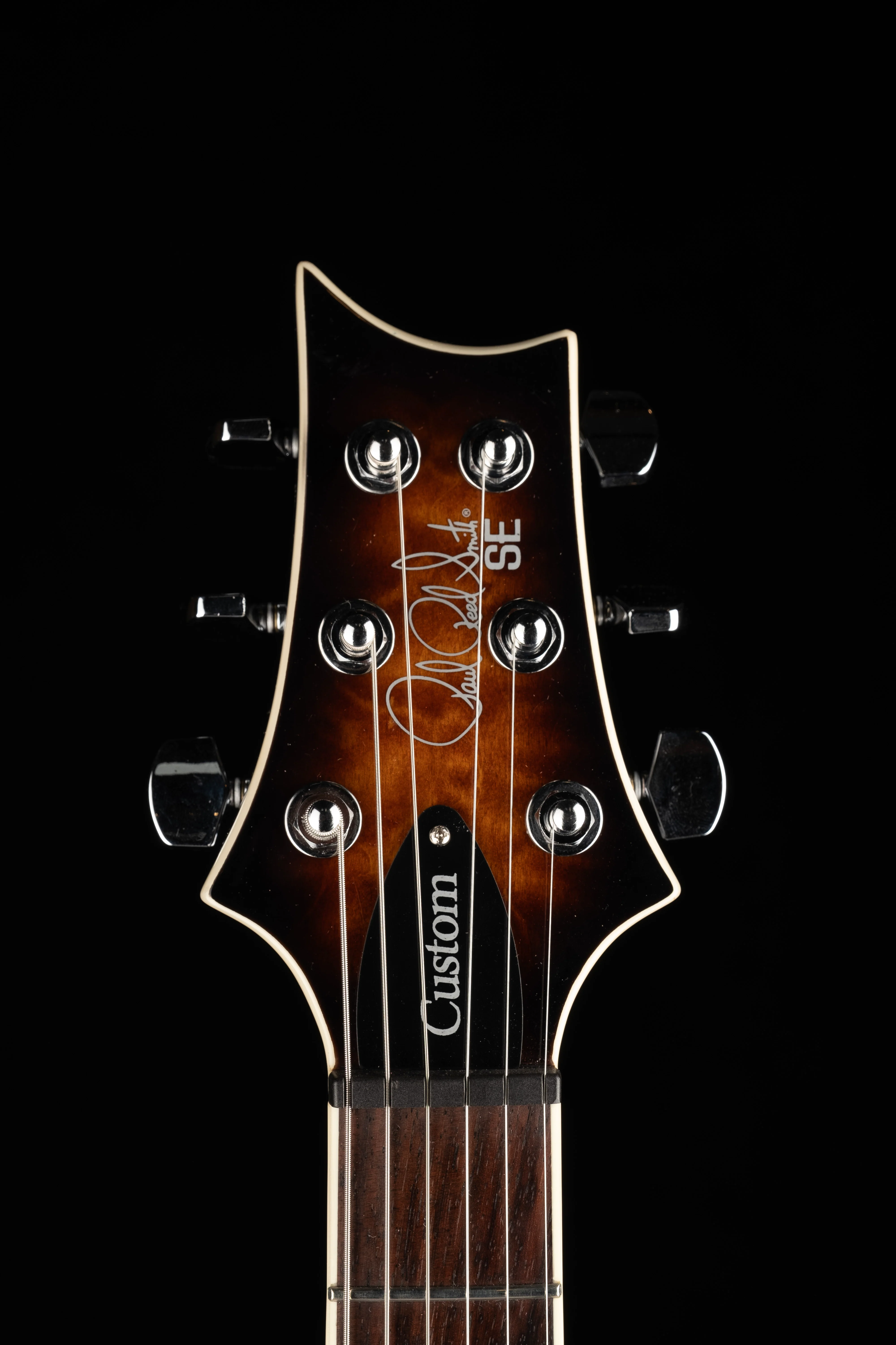 Pre Owned PRS SE Custom 22 Semi-Hollow Quilt Top Black Gold Sunburst Limited Run With Gig Bag - Image 4