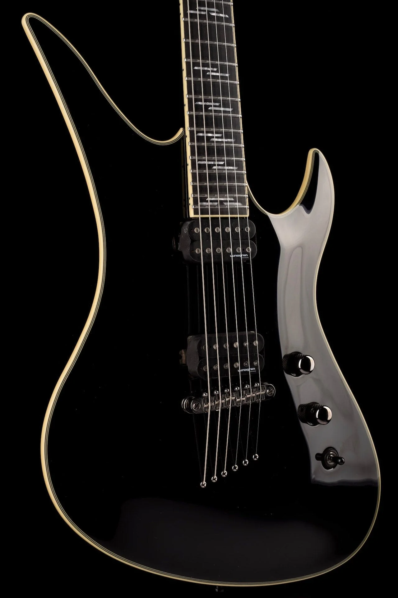Pre Owned Schecter Avenger Blackjack Black Electric Guitar With OHSC - Image 8