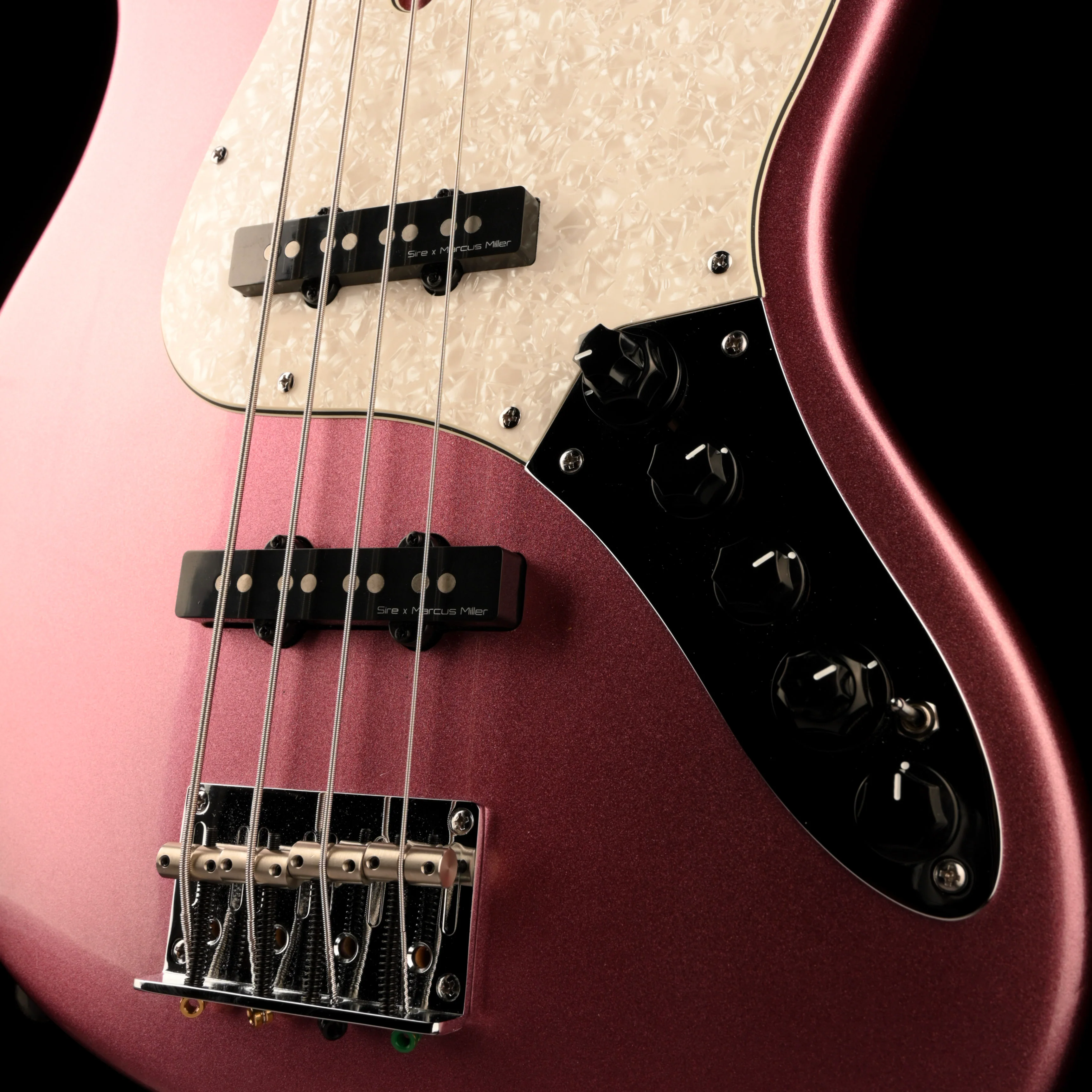 Pre Owned Sire M7 Marcus Miller Bass Metallic Burgundy With Case - Image 5