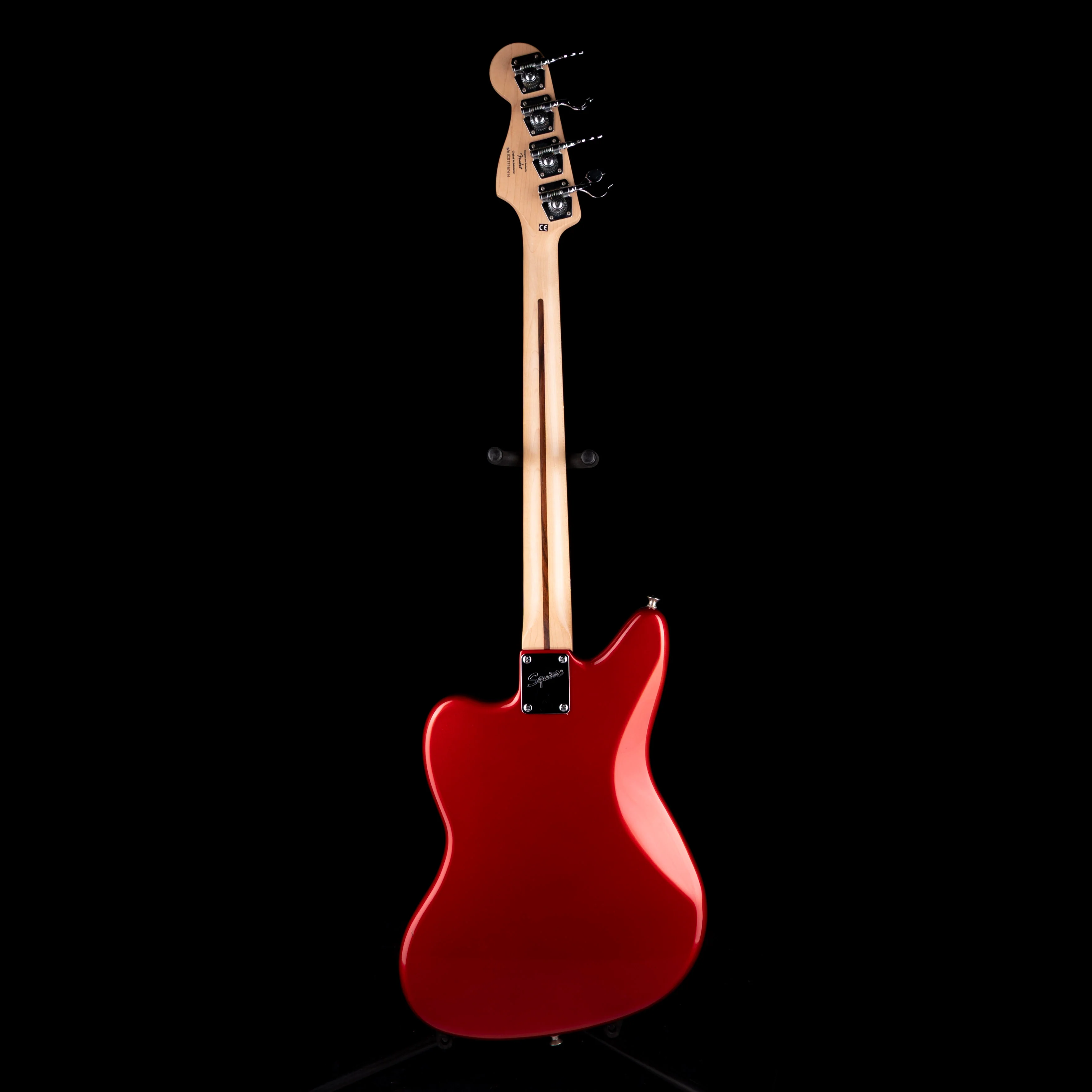 Pre Owned Squier Vintage Modified Jaguar Short Scale Bass Candy Apple Red With Gig Bag - Image 9