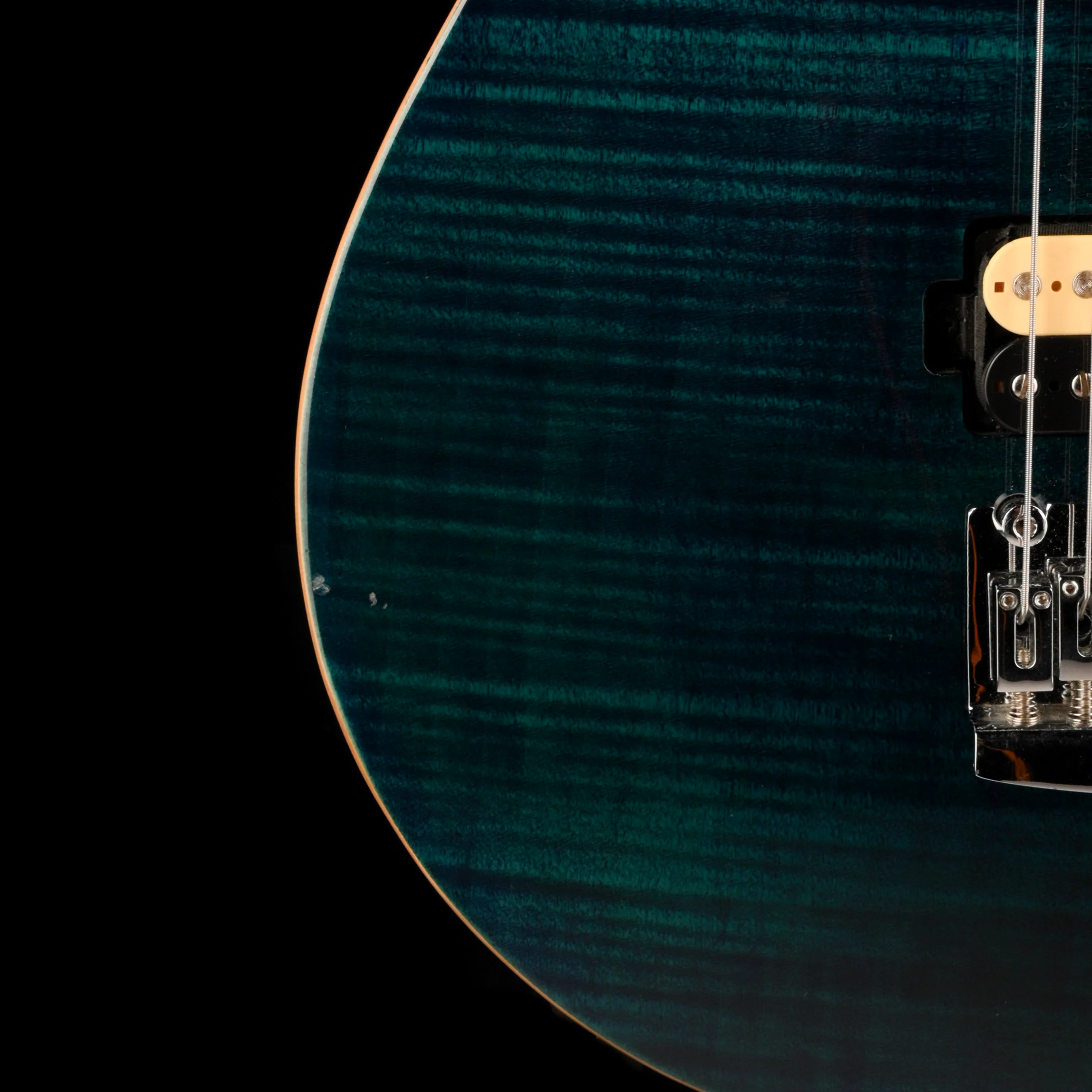 Pre Owned Sterling by Music Man AXIS Flame Maple Top Yucatan Blue - Image 6
