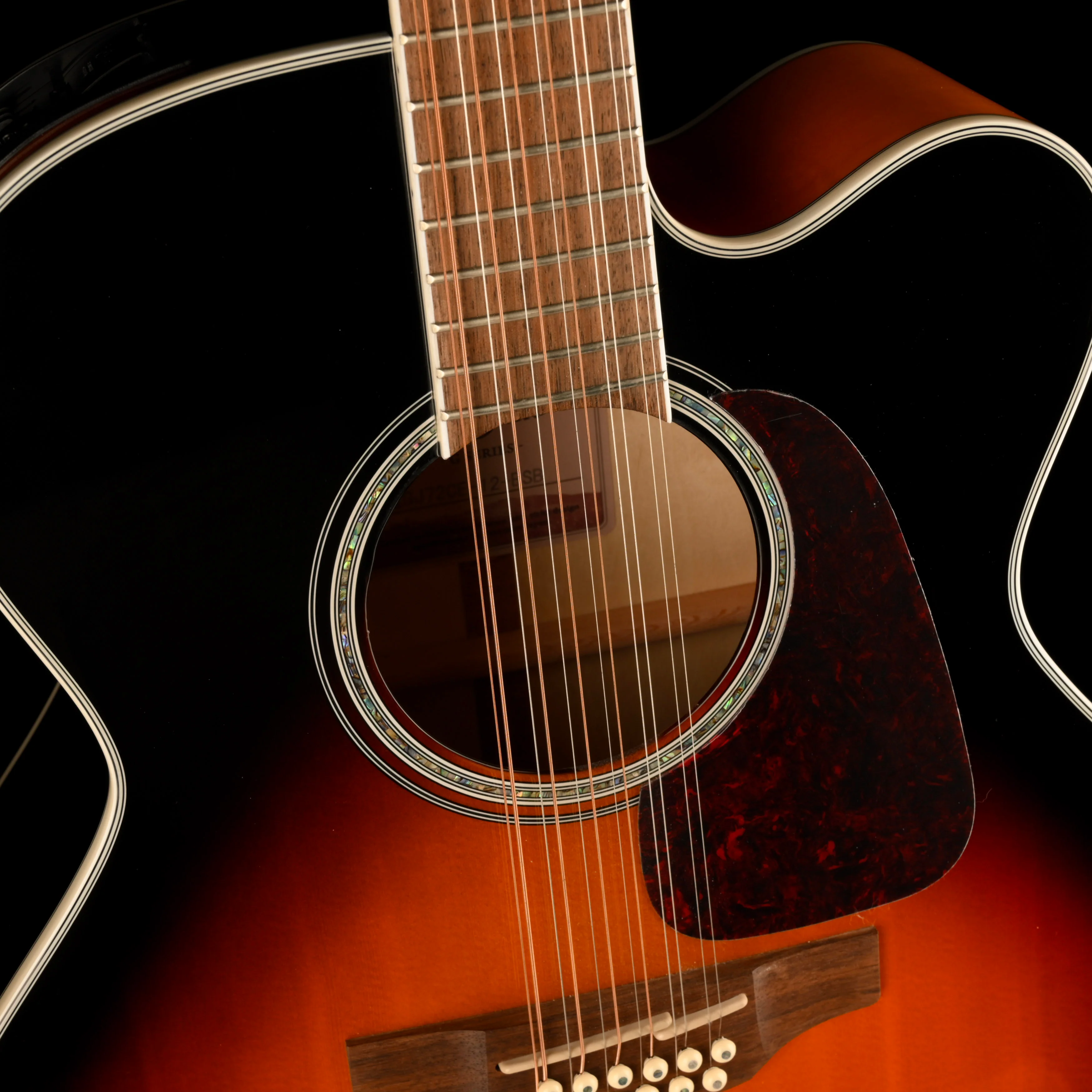 Pre Owned Takamine GJ72CE-12-BSB 12-String Sunburst Acoustic Guitar With Gig Bag #TC21080925 - Image 5